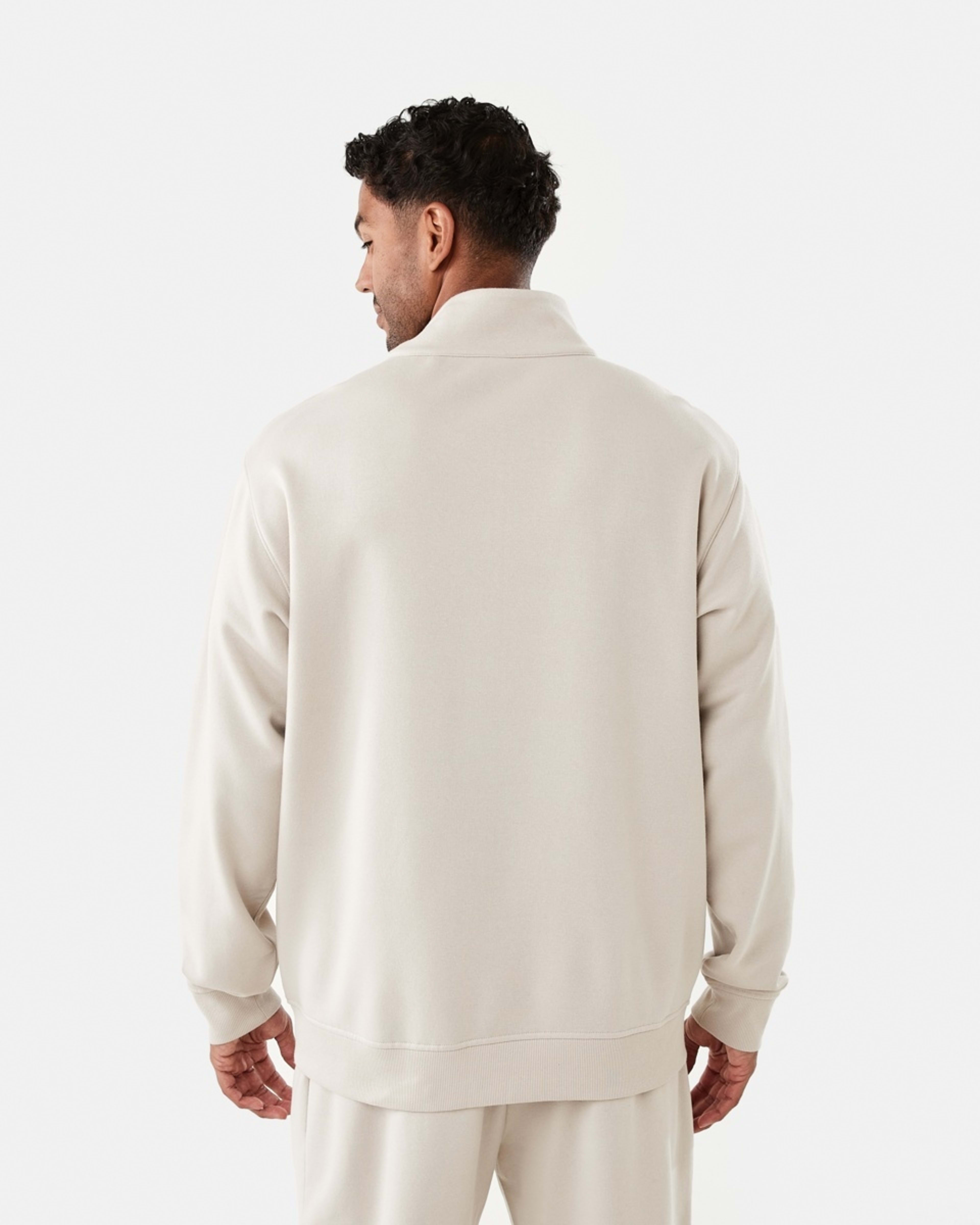 3 Active Mens Half Zip Pullover Sil Beige, 3 of 6