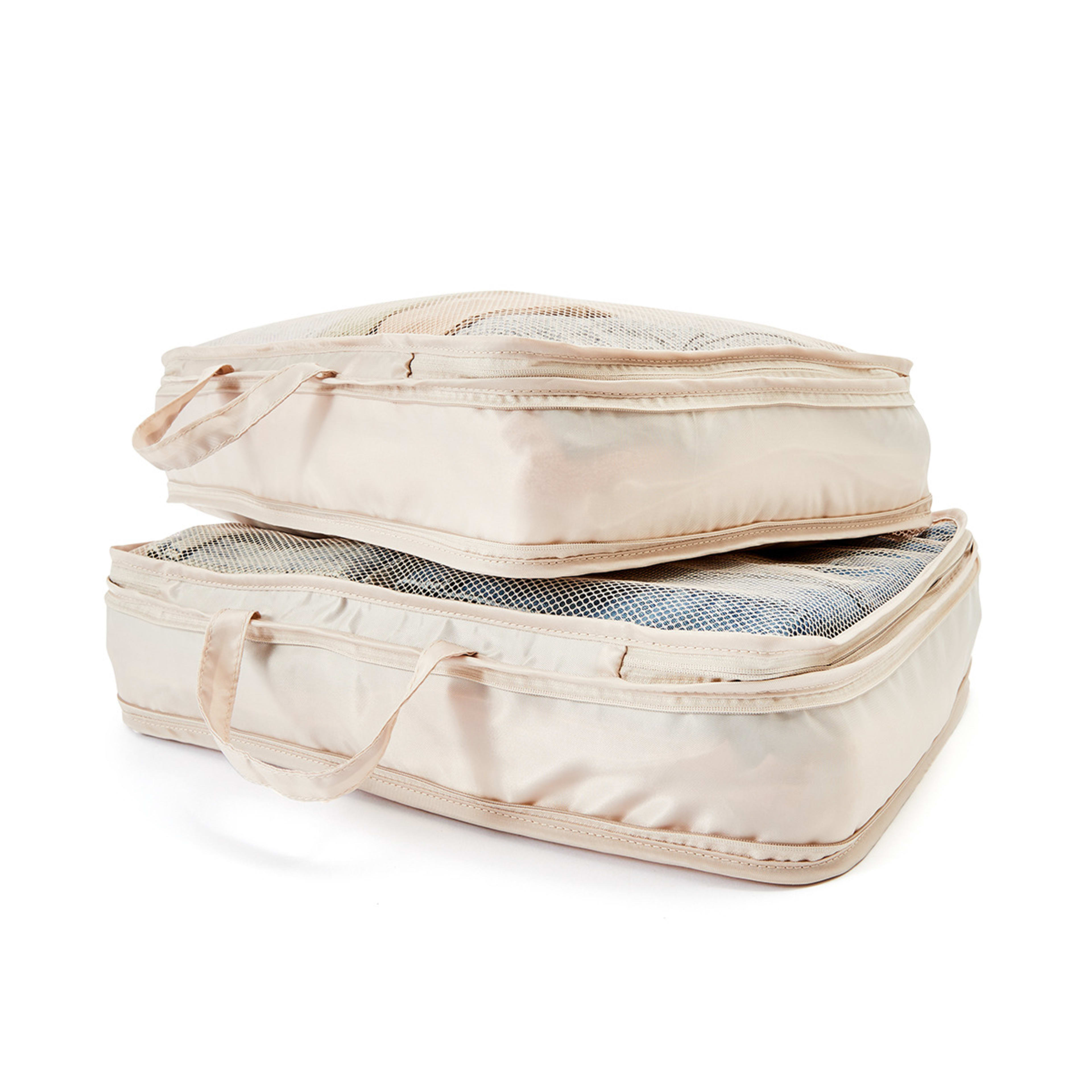 2 Piece Large Compression Packing Cubes - Taupe - Kmart