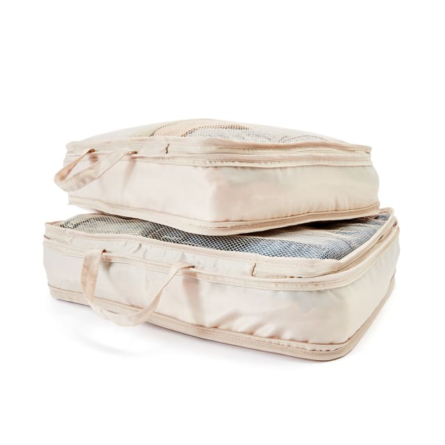2 Piece Large Compression Packing Cubes Taupe Kmart NZ
