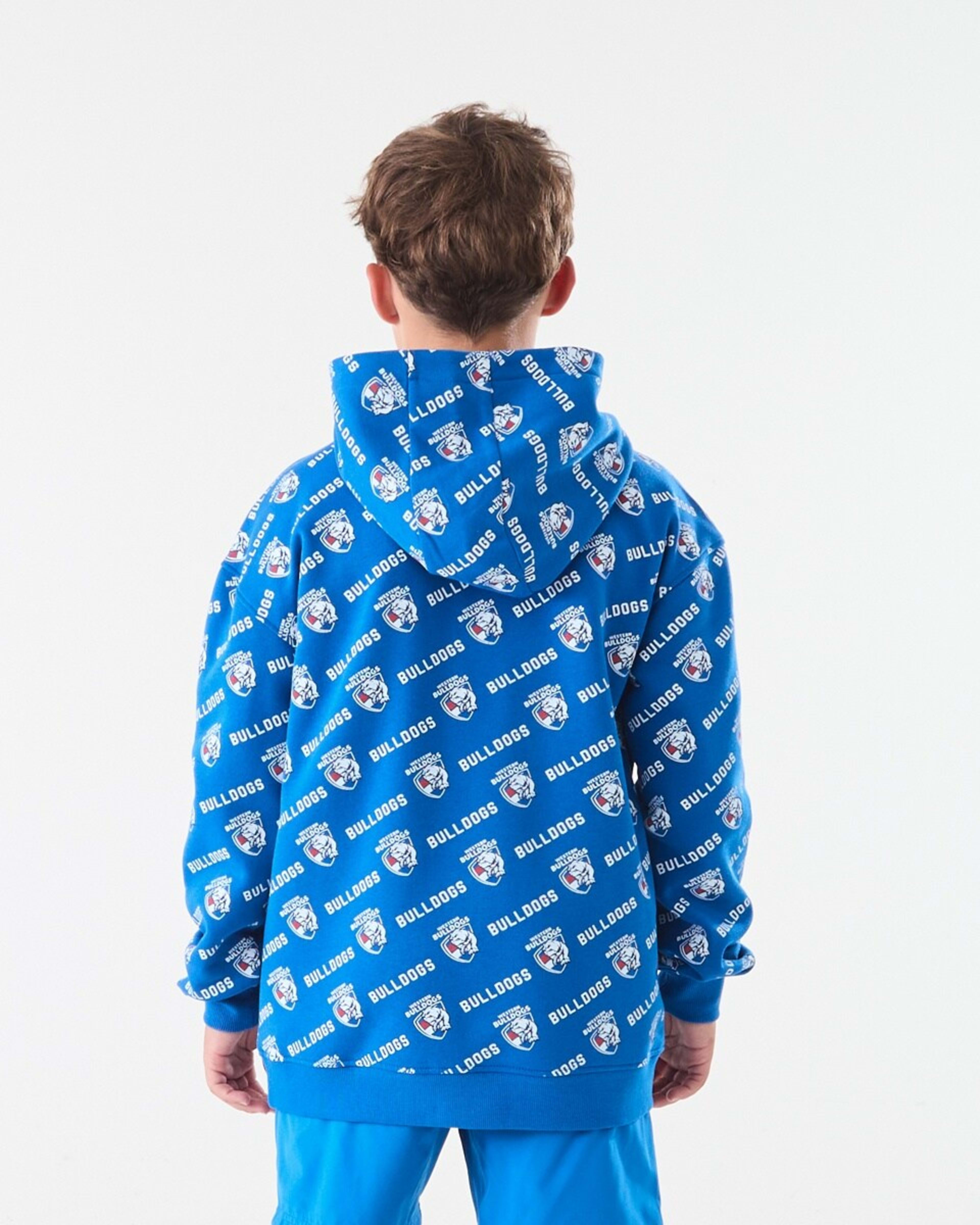 4 Official AFL Kids All Over Print Hoodie Bulldogs, 4 of 9