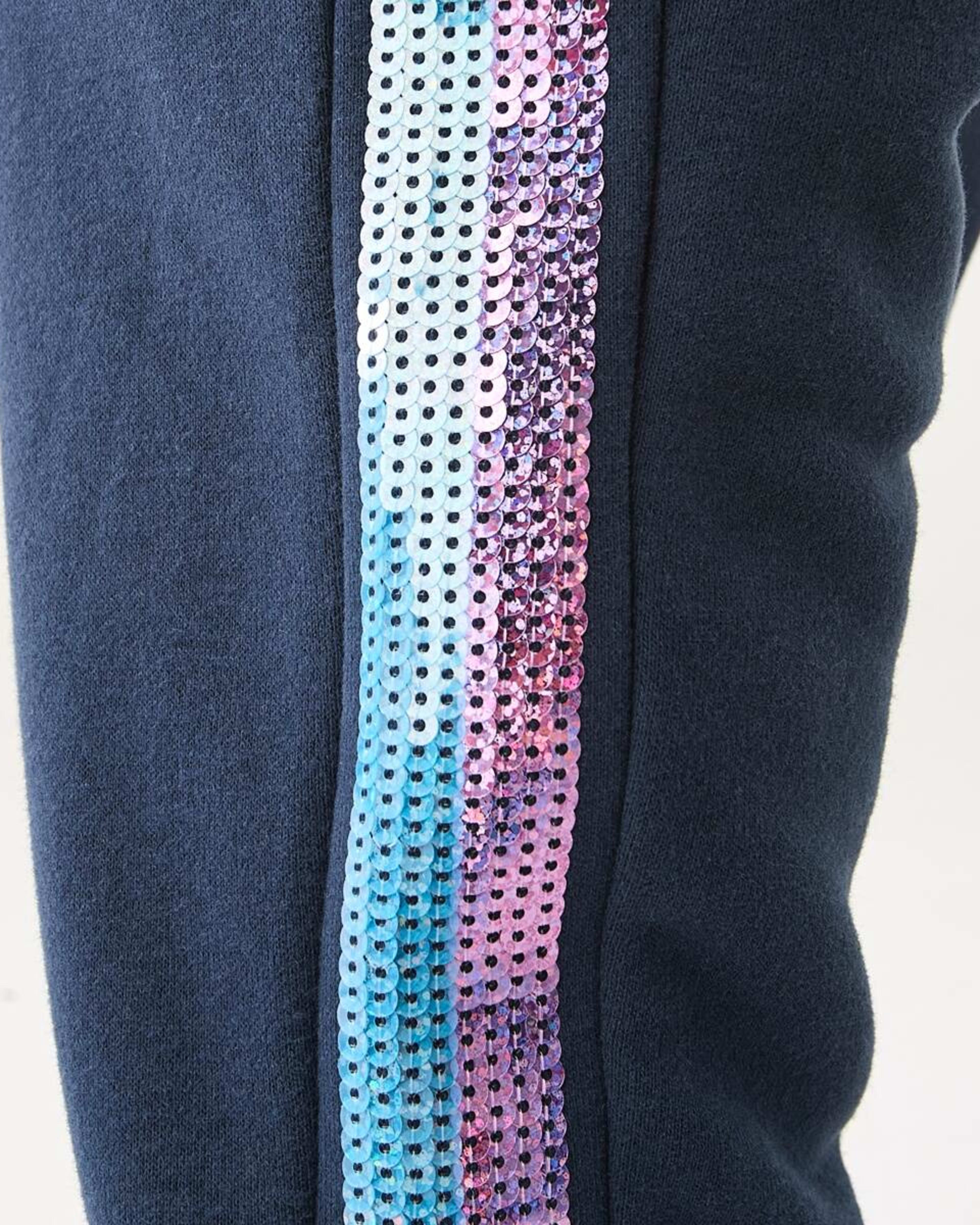 5 Sequin Trackpants Dress Navy, 5 of 9