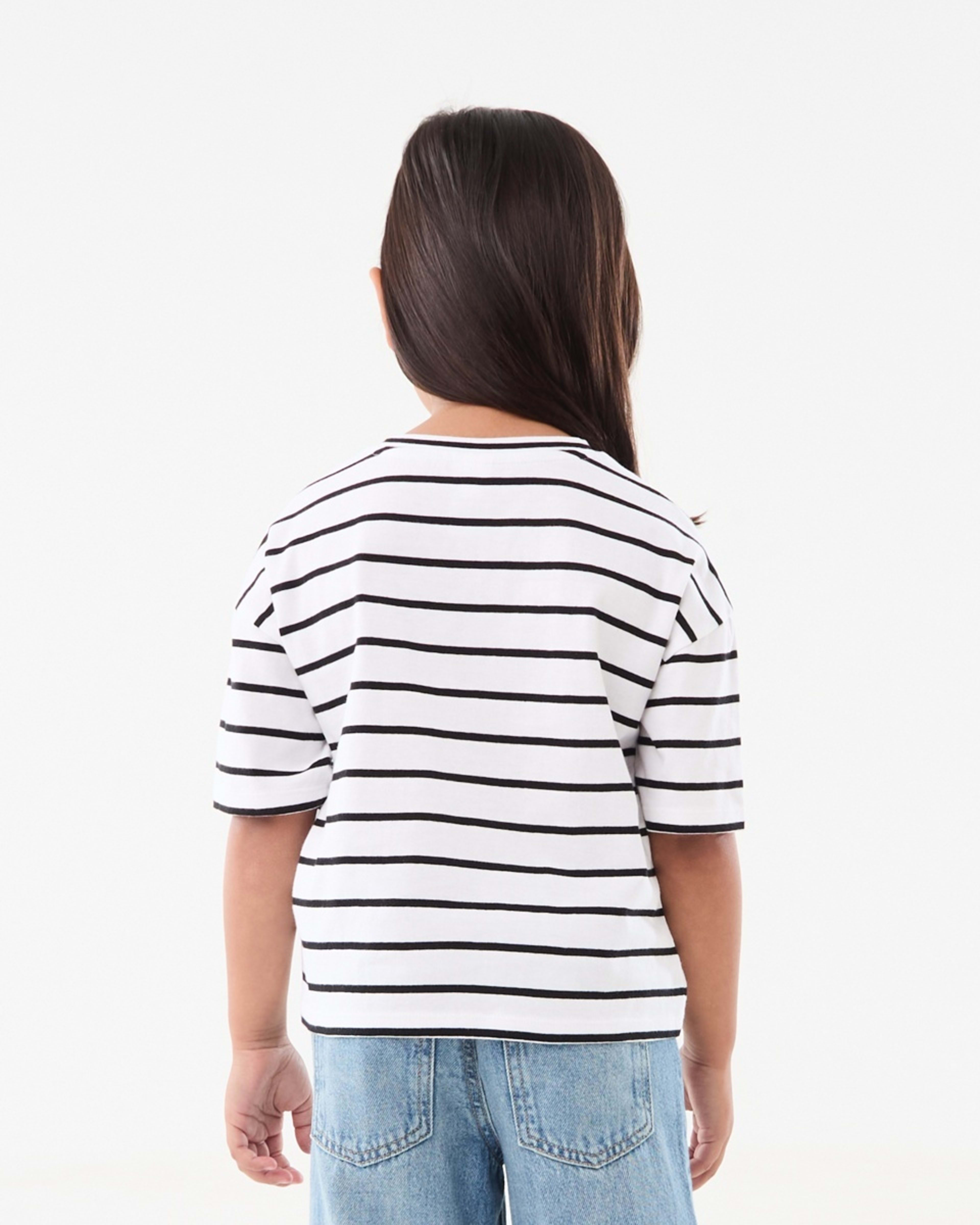 2 Short Sleeve Stripe T-shirt Blk Stripe, 2 of 8