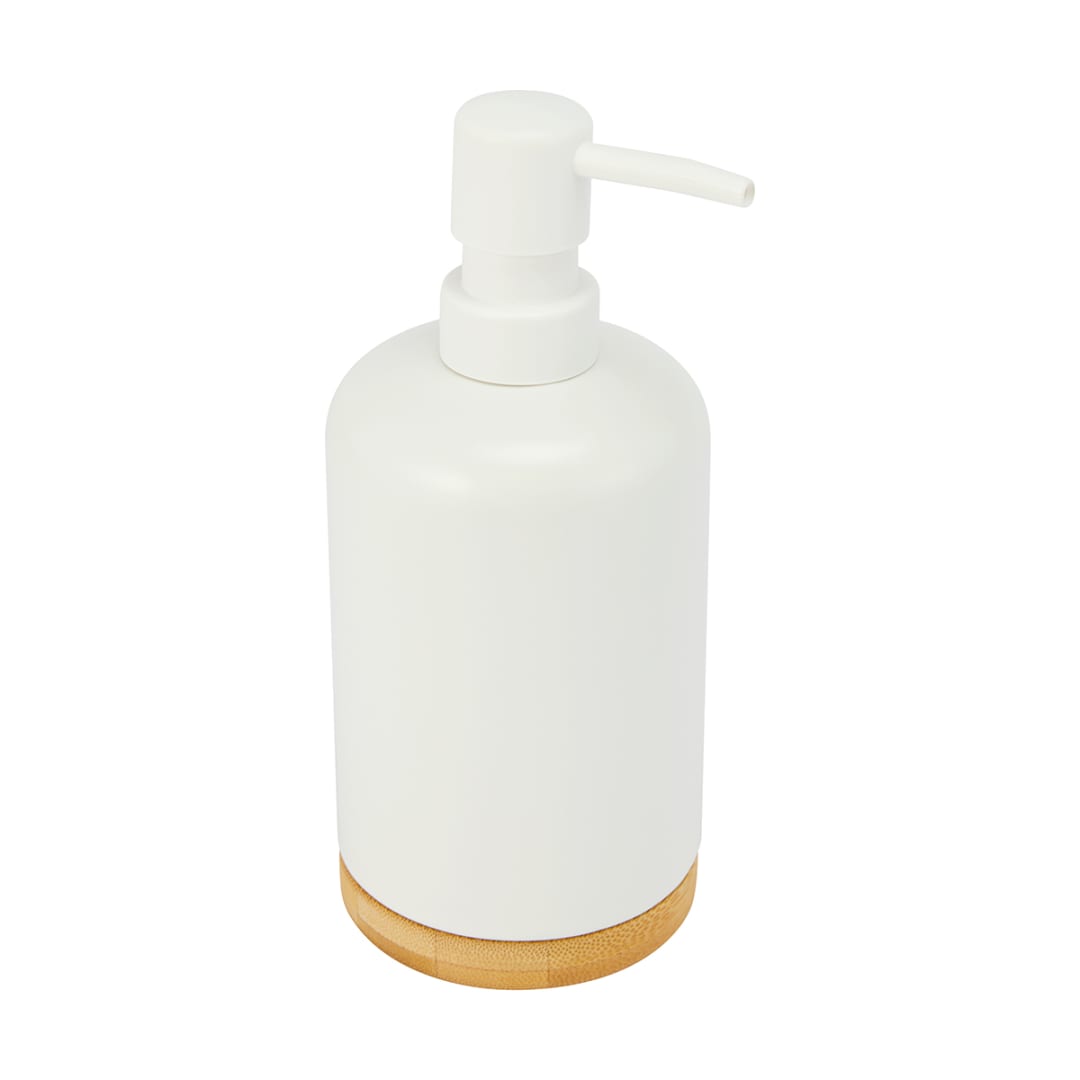 White and Bamboo Soap Dispenser - Kmart NZ