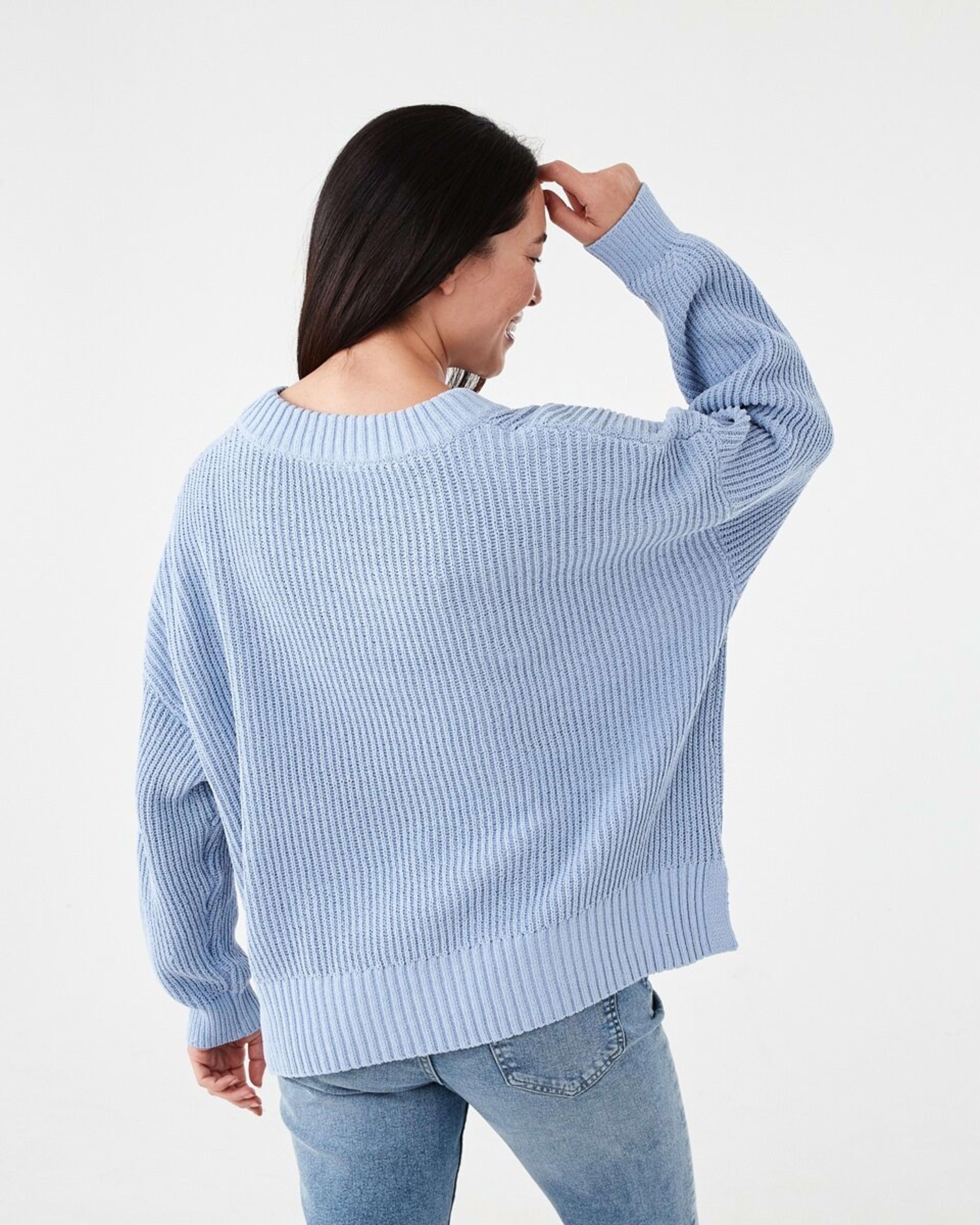 3 Chenille V-Neck Jumper HERON, 3 of 5