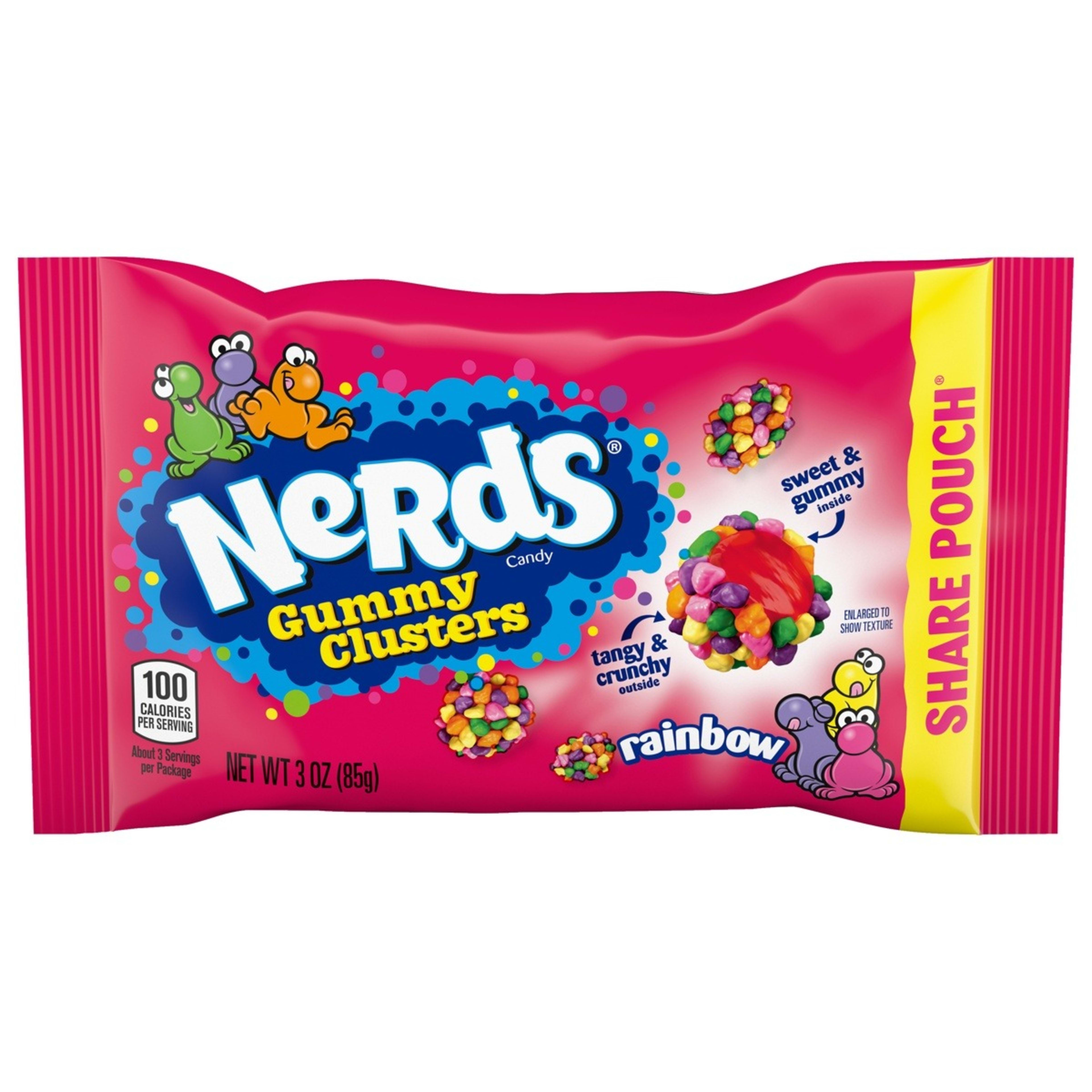 1 Nerds Rainbow Gummy Clusters Share Pouch 85g