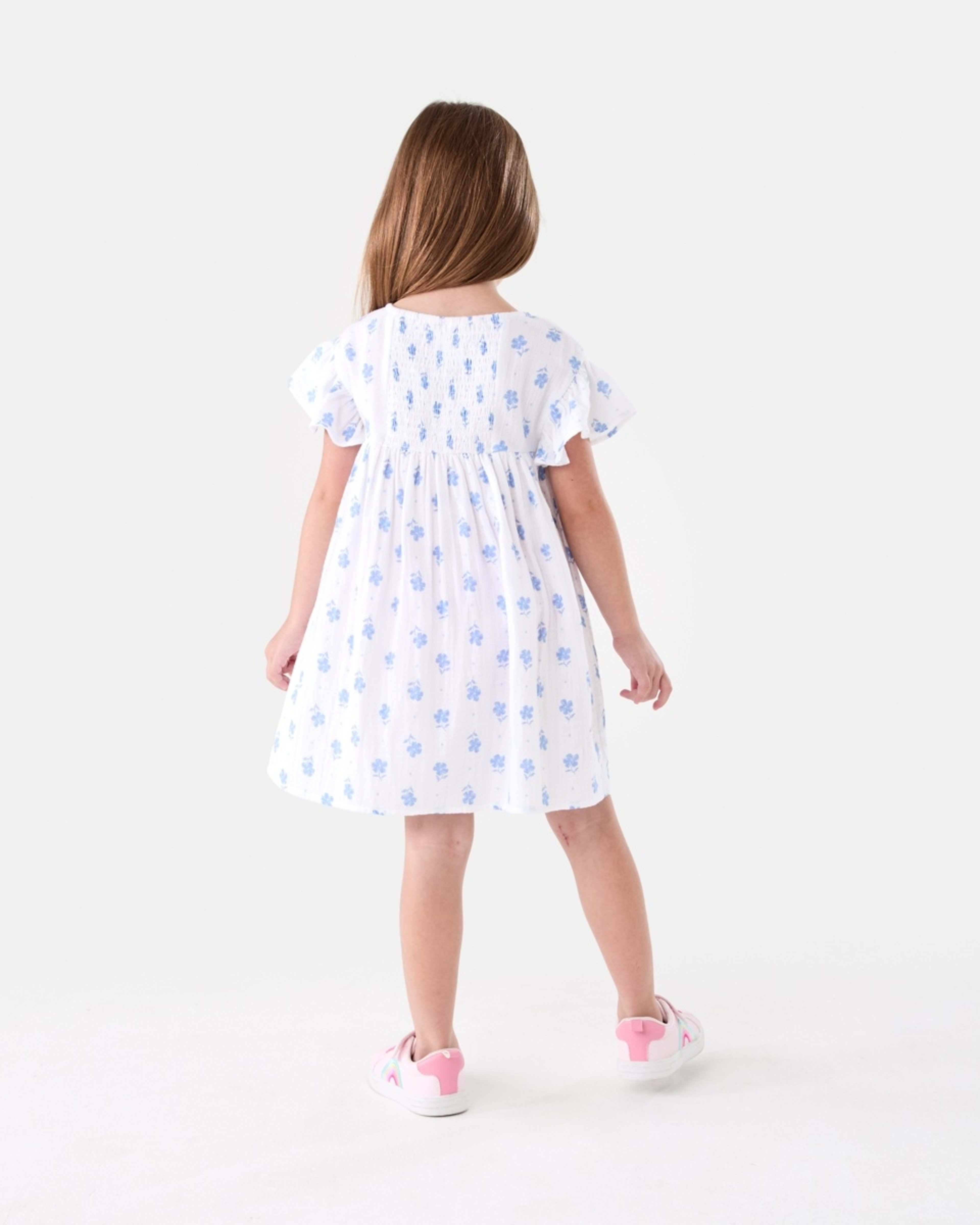 8 Woven Dress PANSY BLOOMS WHITE, 8 of 8