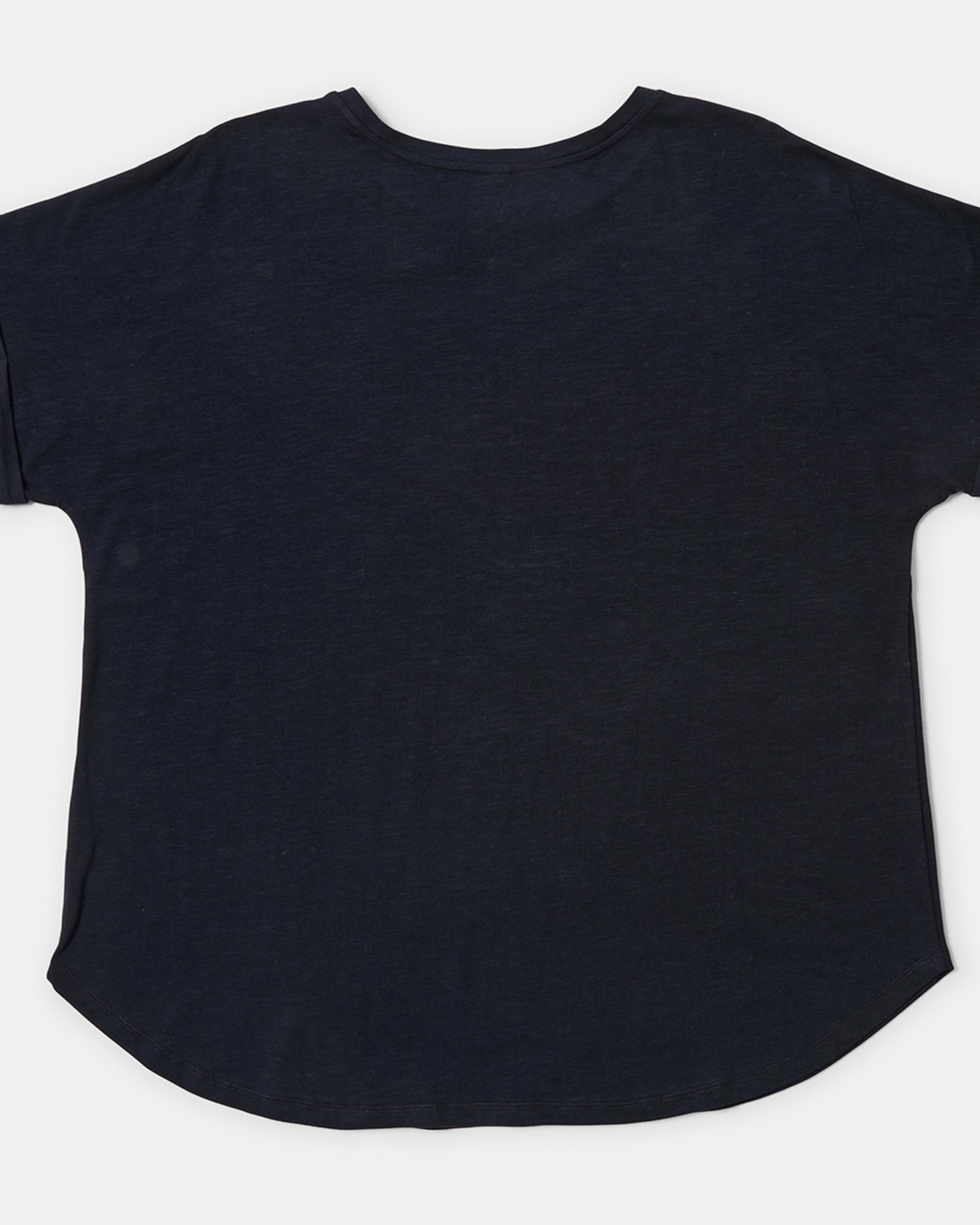 7 Curve Short Sleeve Longline Slub T-shirt SKY CAPTAIN, 7 of 8
