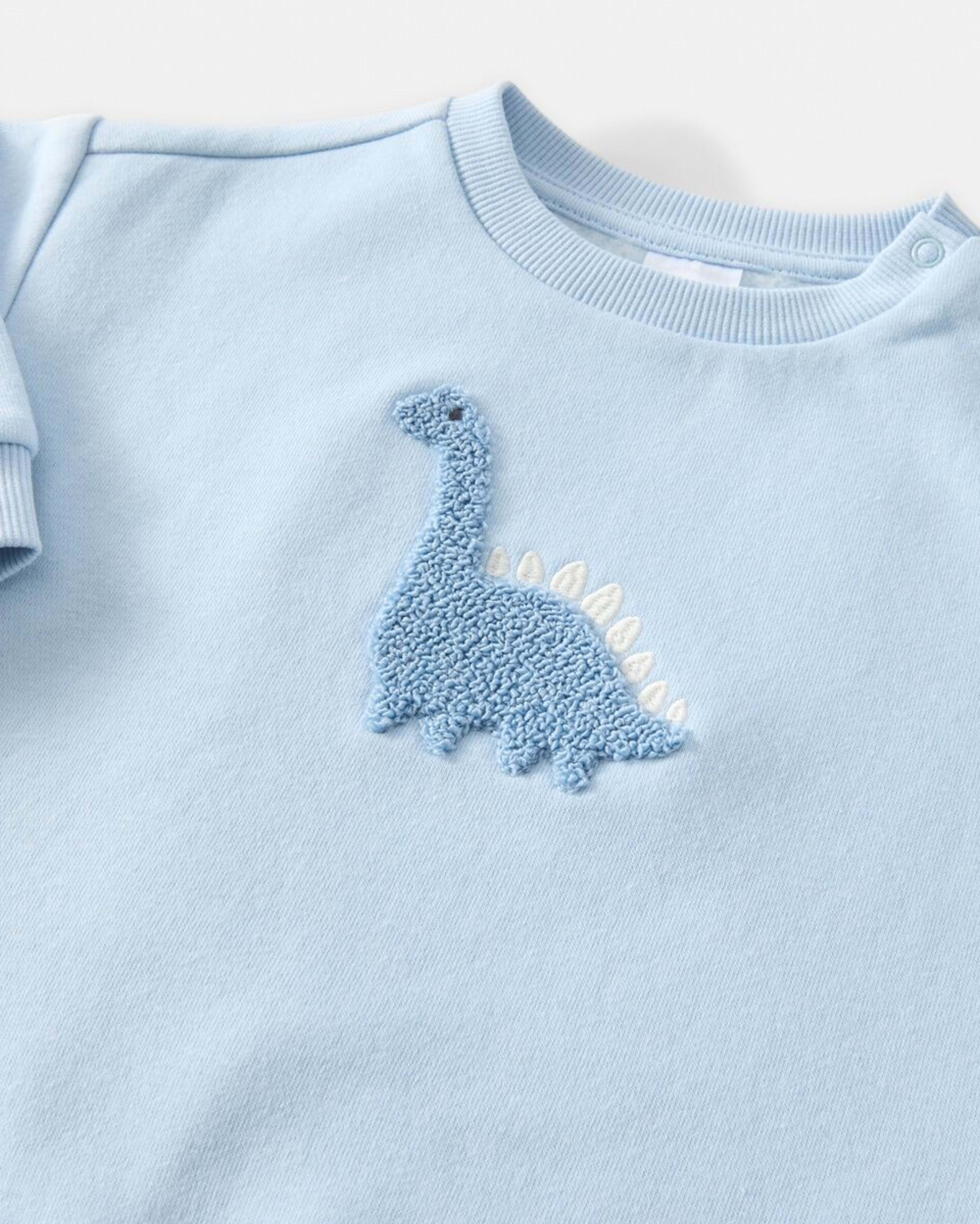 3 Drop Shoulder Sweatshirt Blu Dino, 3 of 3