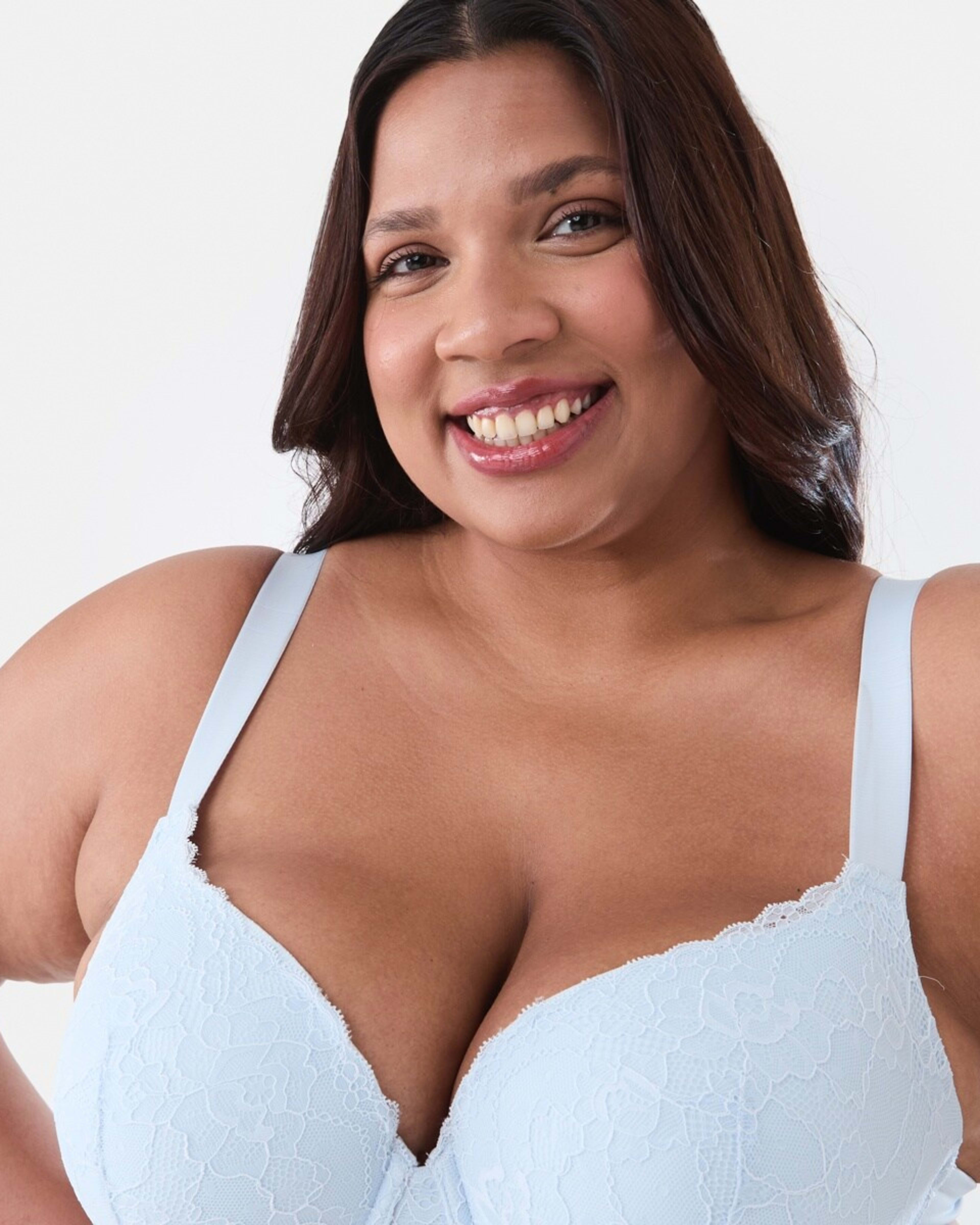 4 Full Figure Lace T-Shirt Bra HALOGEN BLUE, 4 of 6