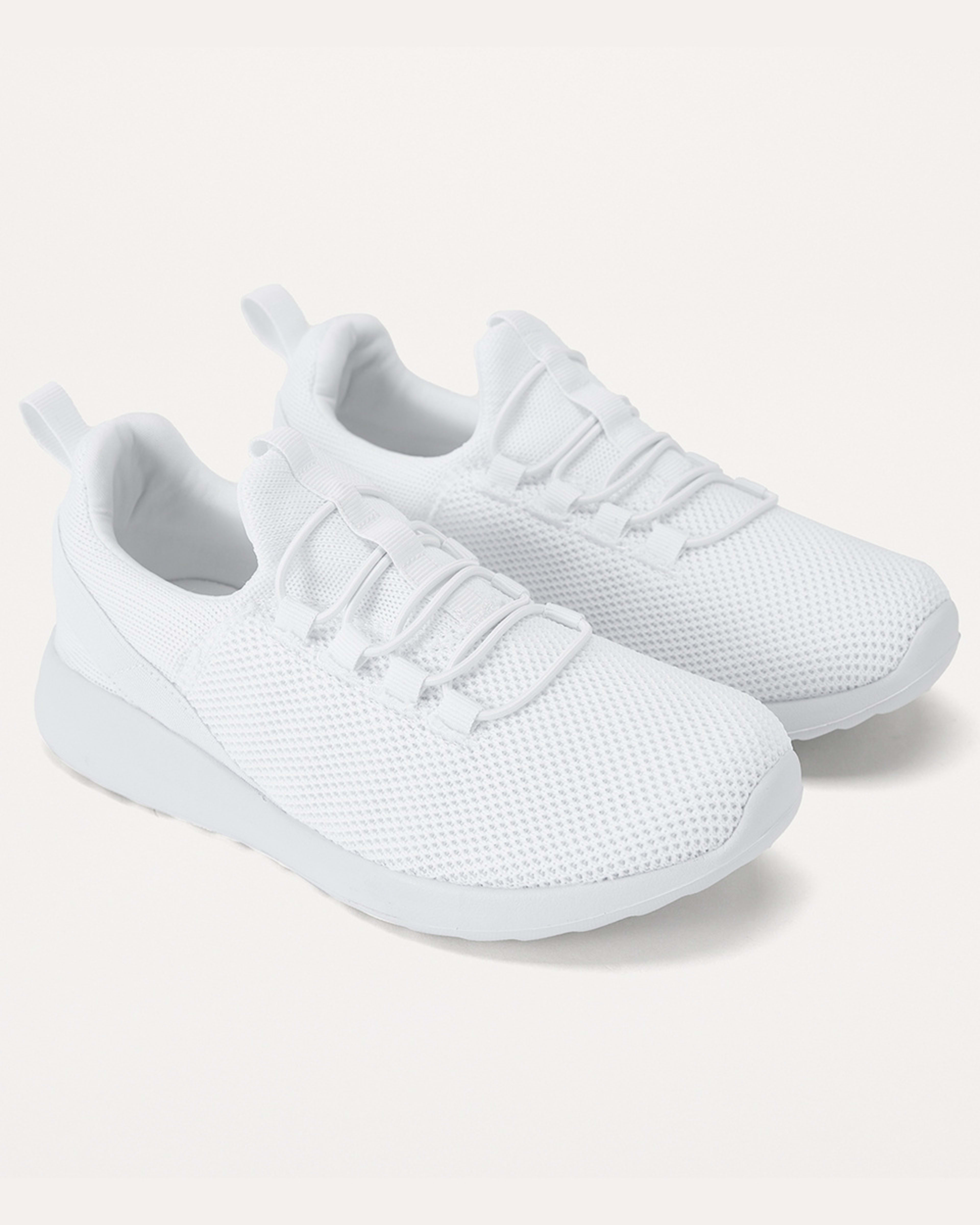 4 Comfort Sneakers with Elastic Laces WHITE, 4 of 5