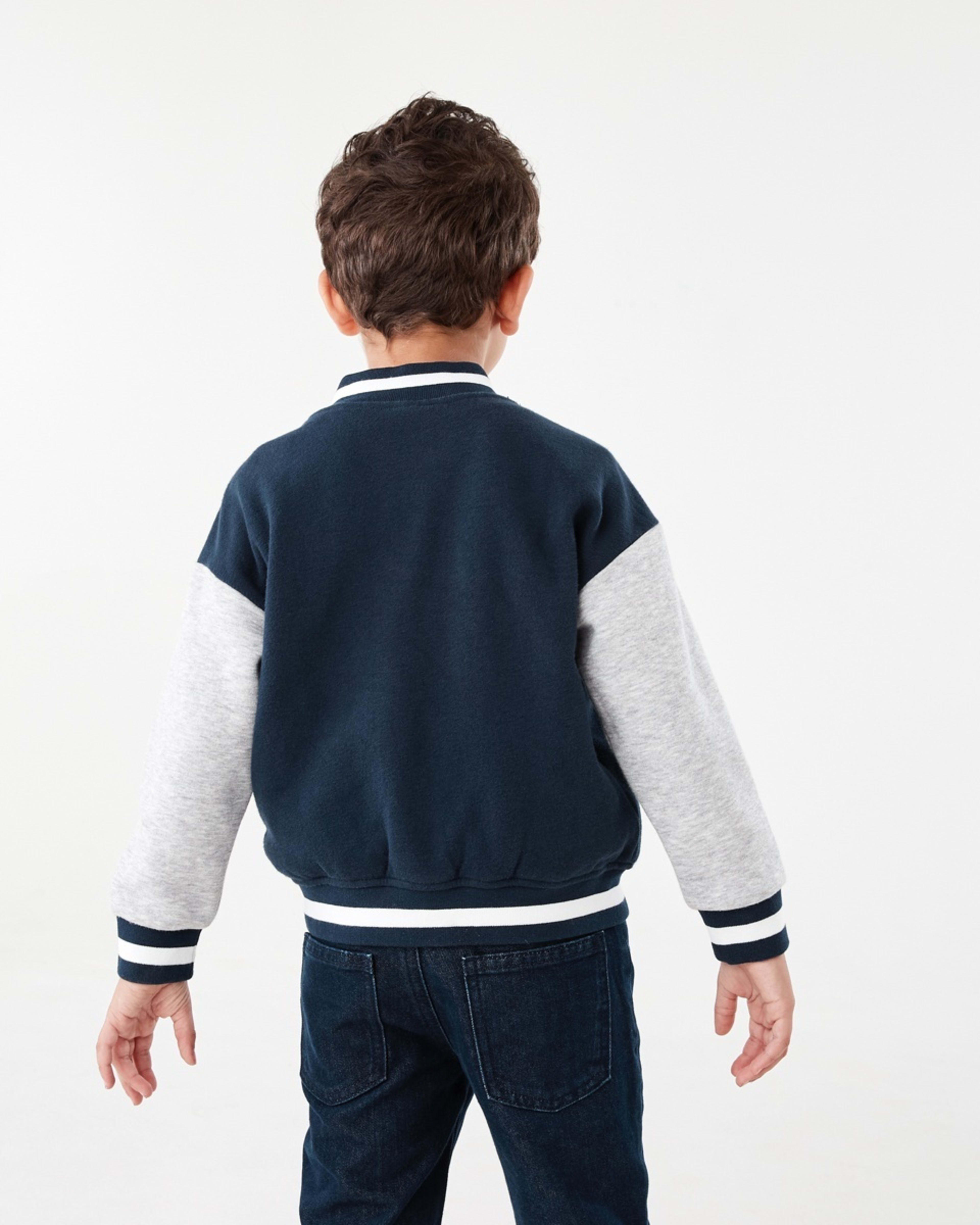 3 Fleece Bomber Jacket A Champs Navy, 3 of 9