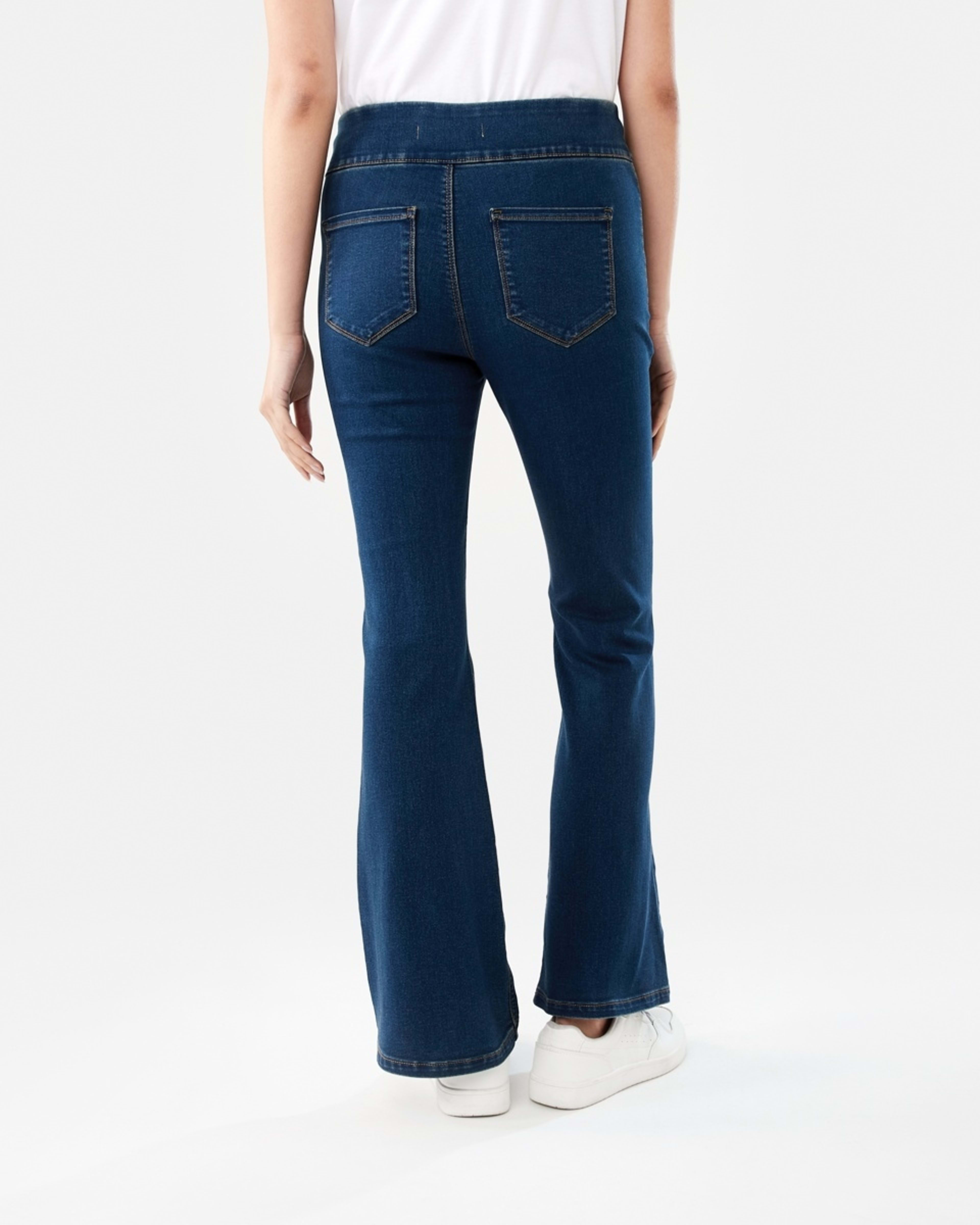 4 Flare Denim Jeggings DARK WASH, 4 of 8