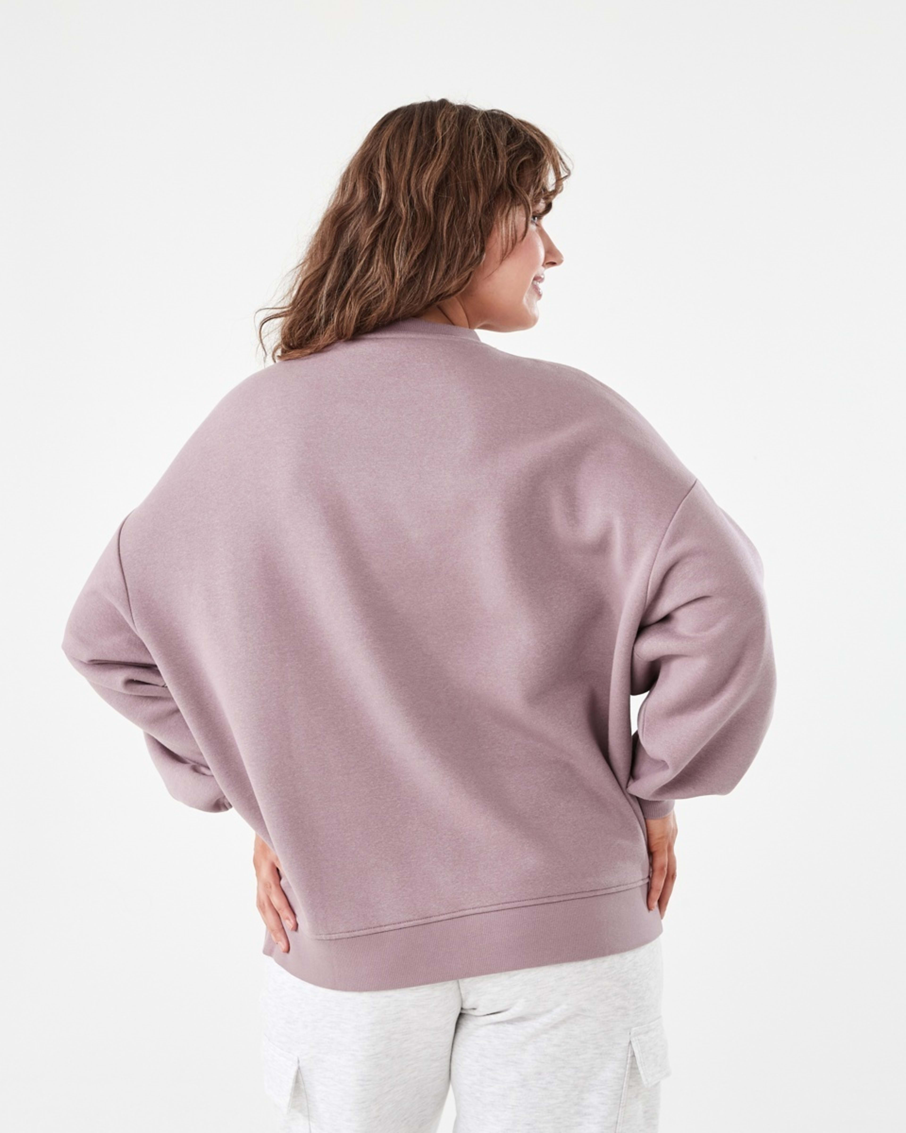 3 Oversized Crew Neck Sweatshirt Mauve, 3 of 5
