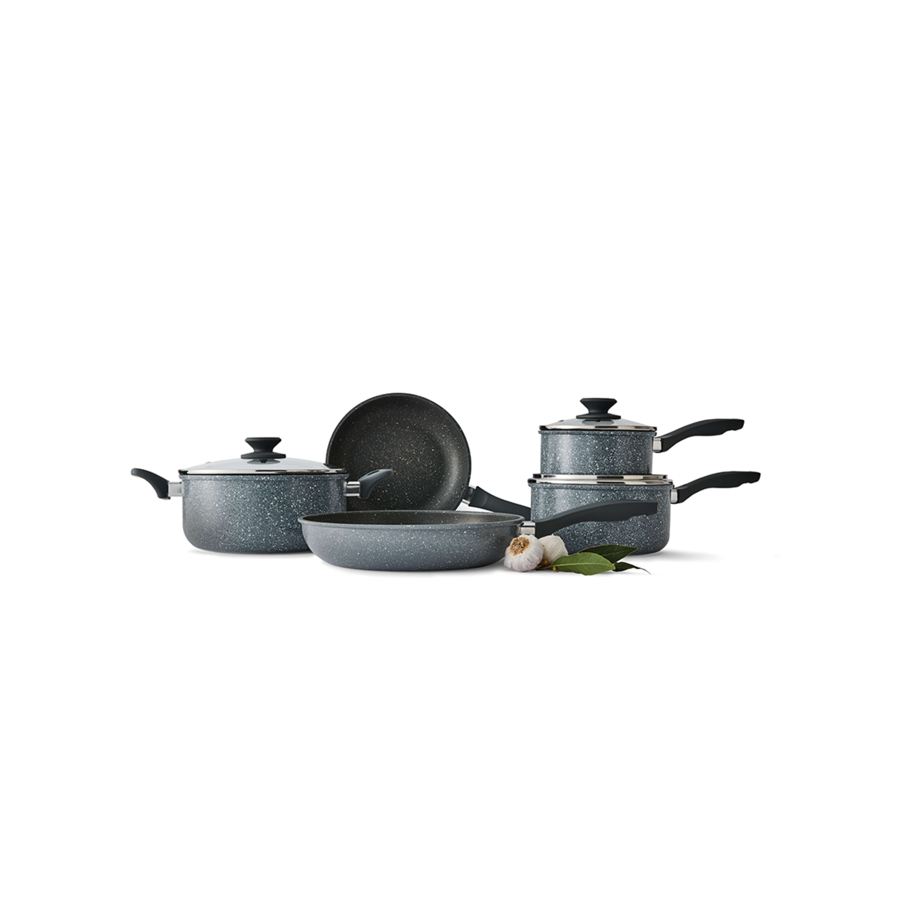 5 Piece Cookware Set Stone Grey Kmart