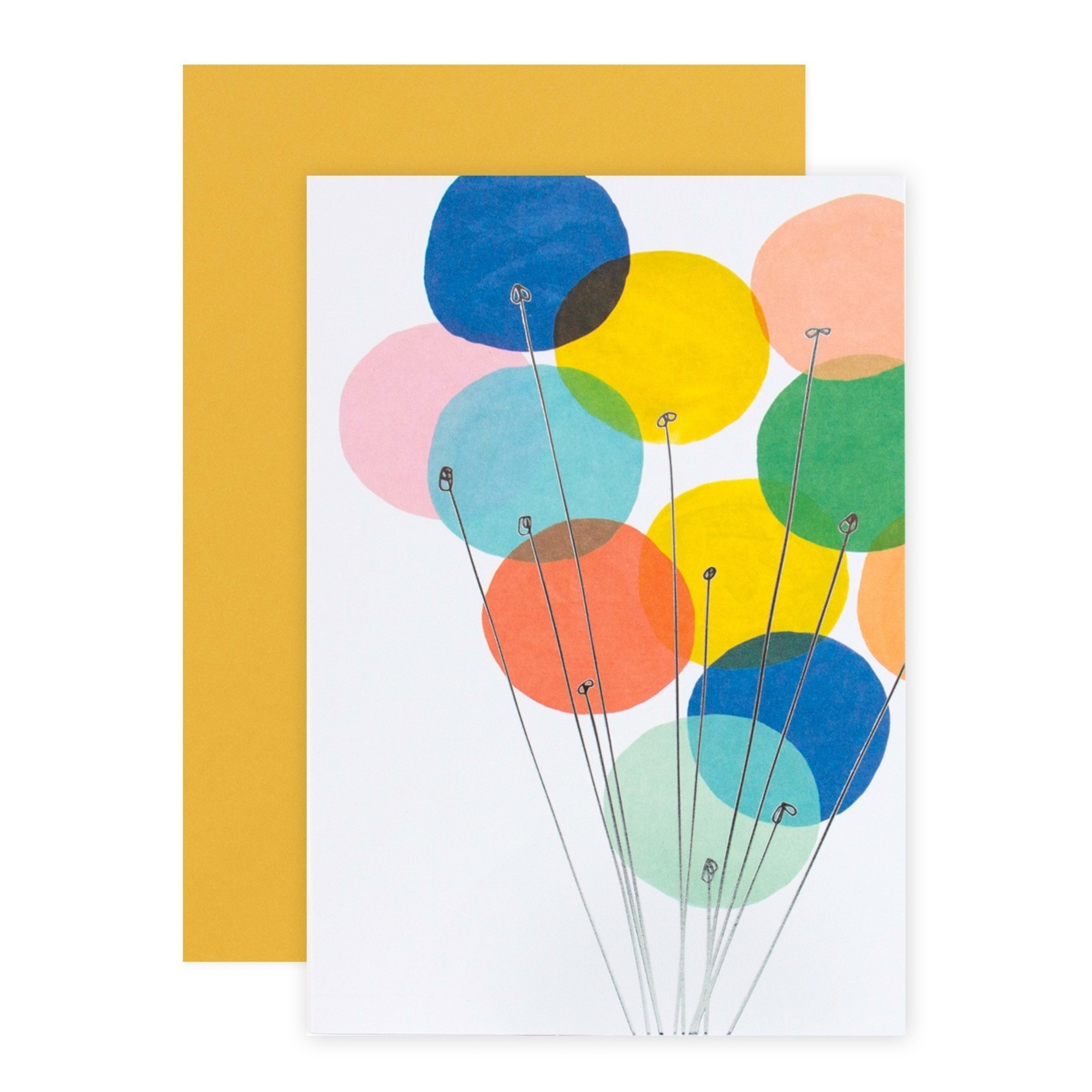 1 Connections from Hallmark Birthday Card - Colourful Balloons Bunch