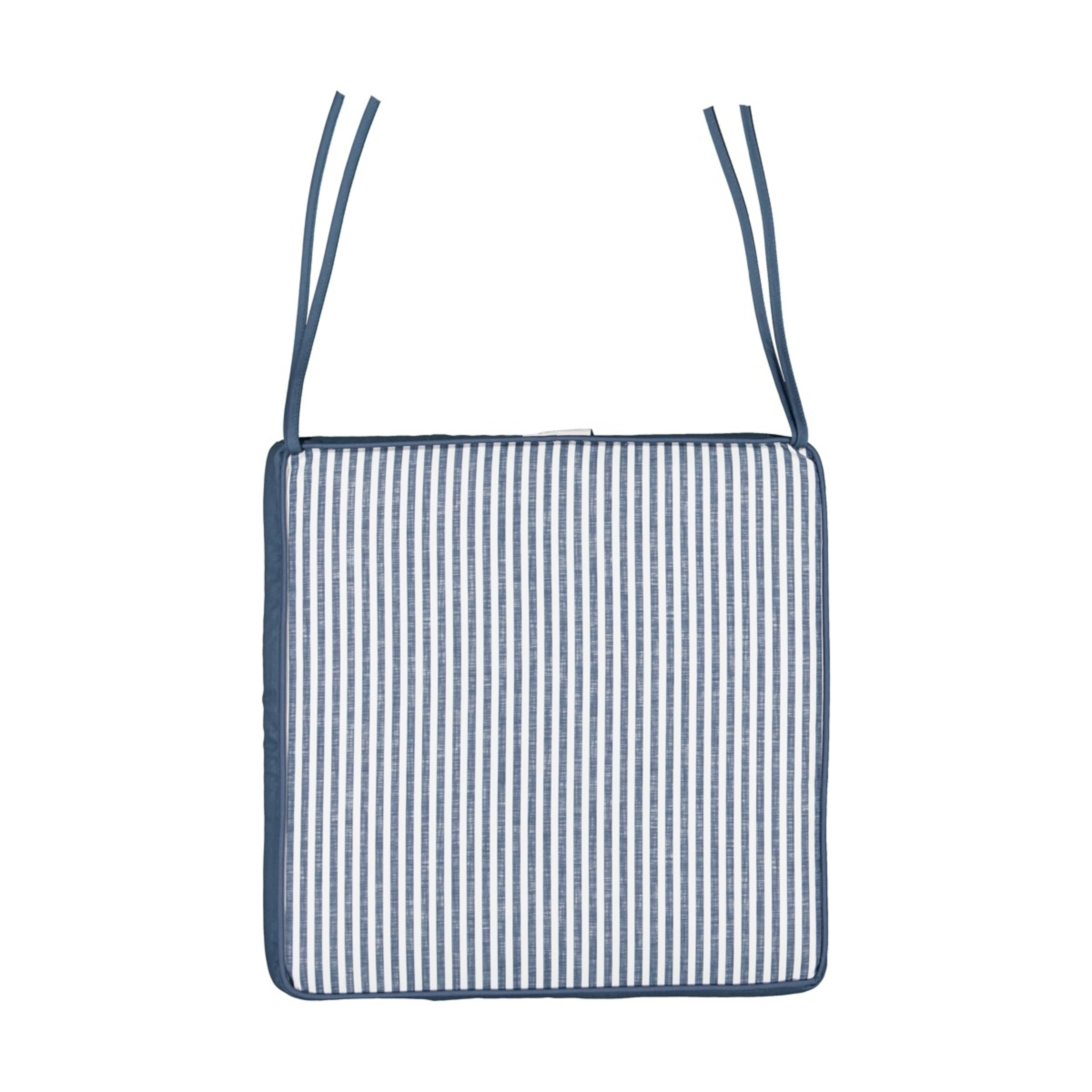 3 Outdoor Chair Pad - Blue Stripe, 3 of 5