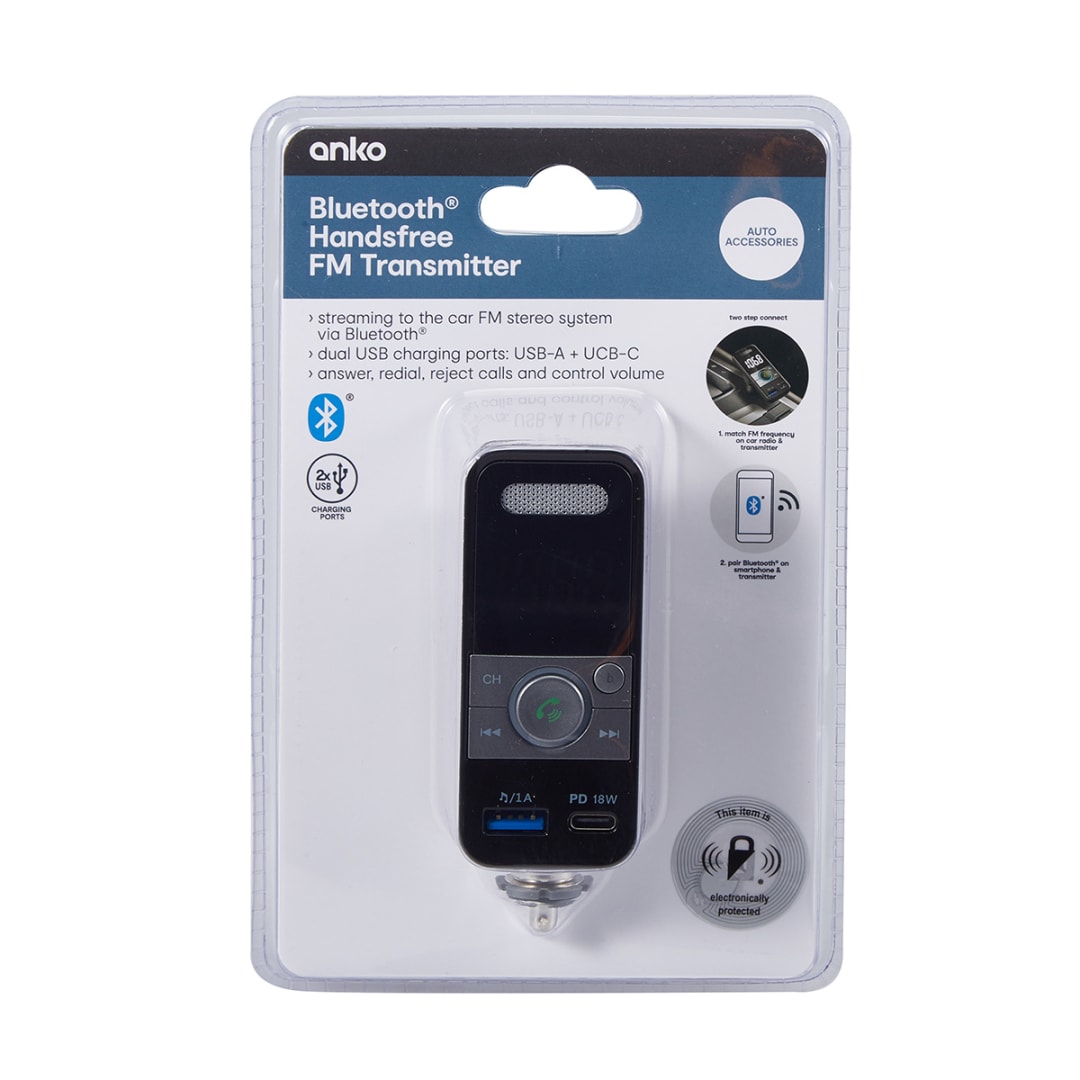 Bluetooth Handsfree FM Transmitter Kmart