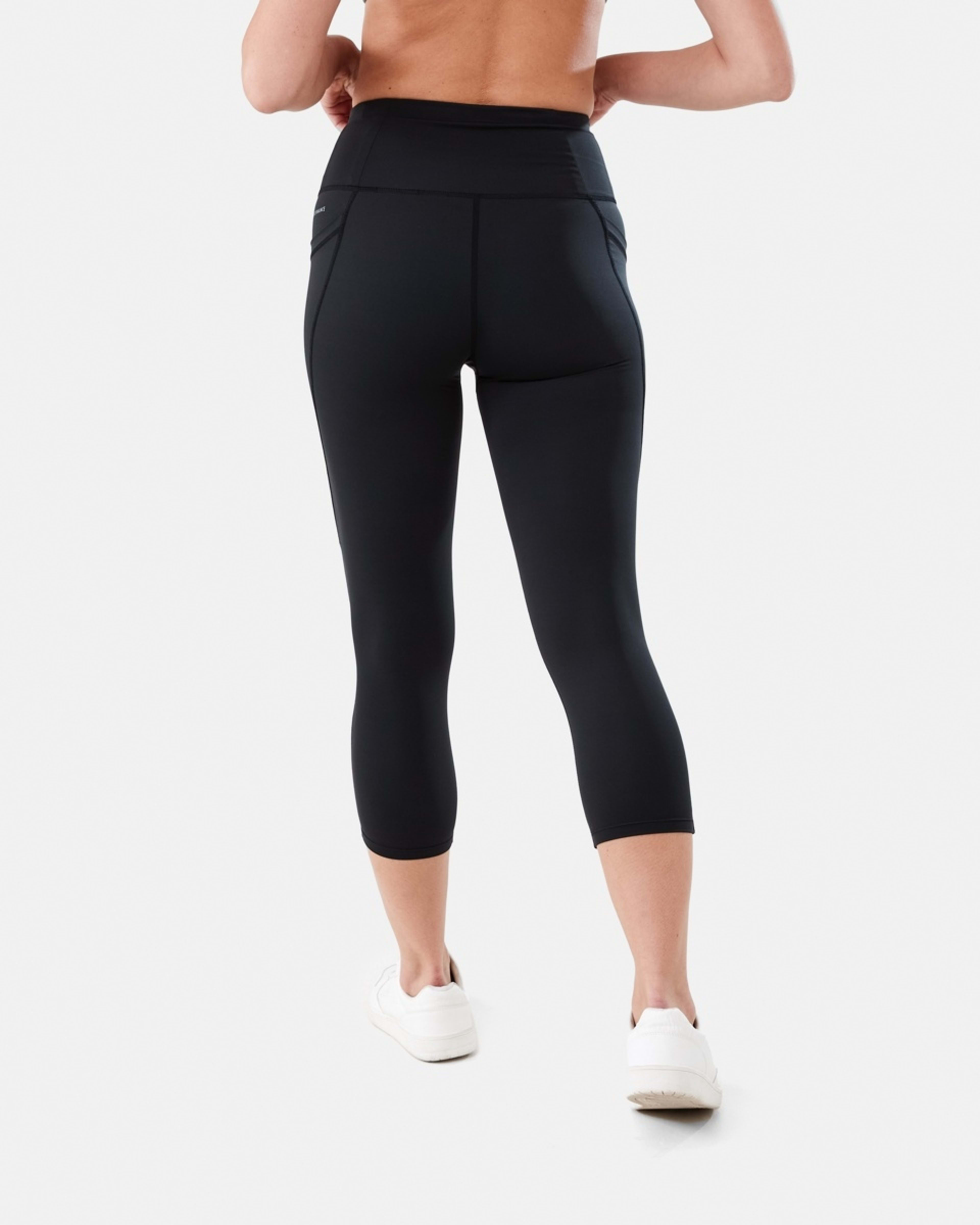 3 Active Womens Crop Training Leggings BLACK, 3 of 6