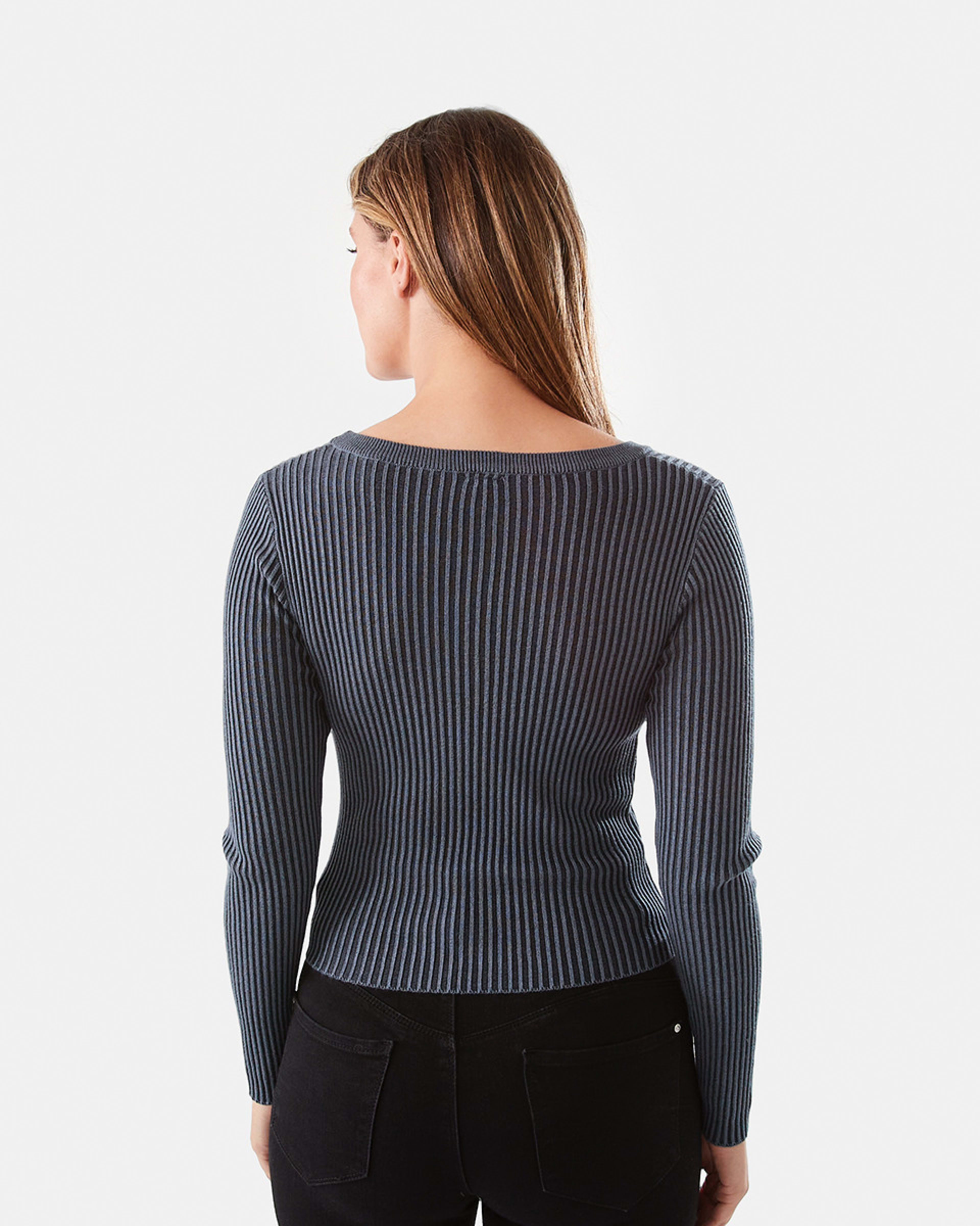 3 Long Sleeve True Knit Scoop Neck Top Vntg Ind, 3 of 6