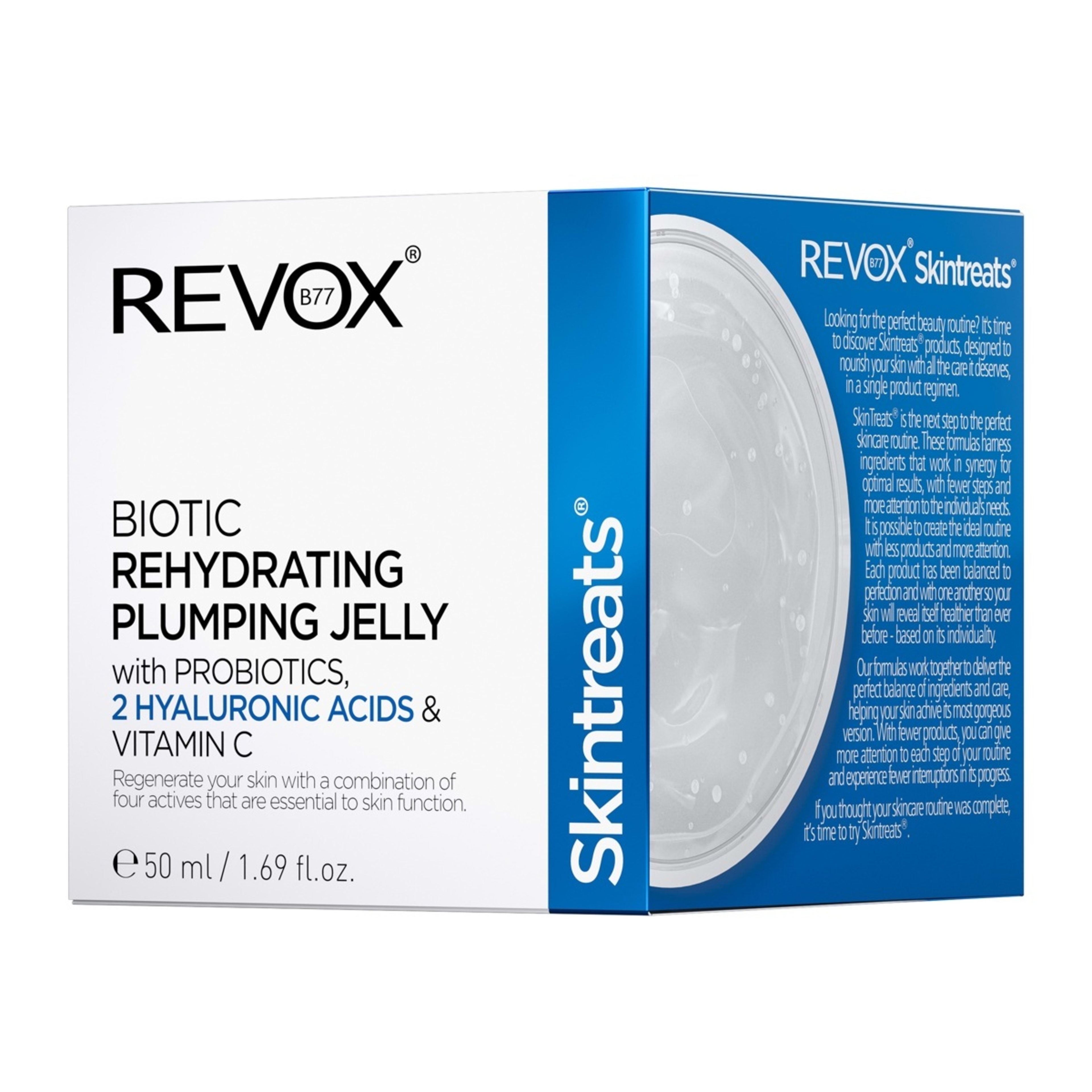 1 Revox B77 Skintreats Biotic Rehydrating Plumping Jelly 50ml - Probiotics, 2 Hyaluronic Acids and Vitamin C