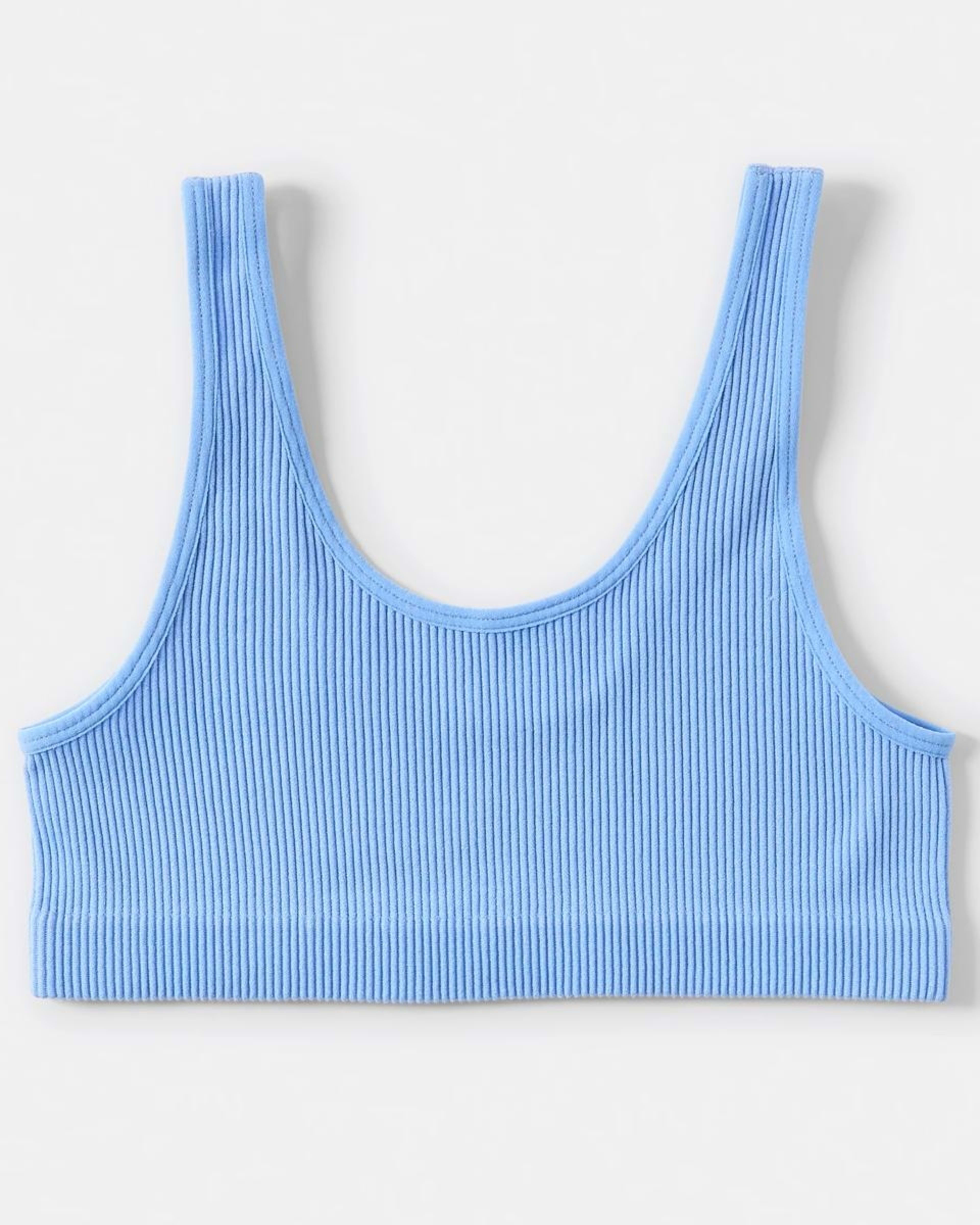 2 2 Pack Rib Seamfree Crop Top PINK, BLUE, 2 of 3