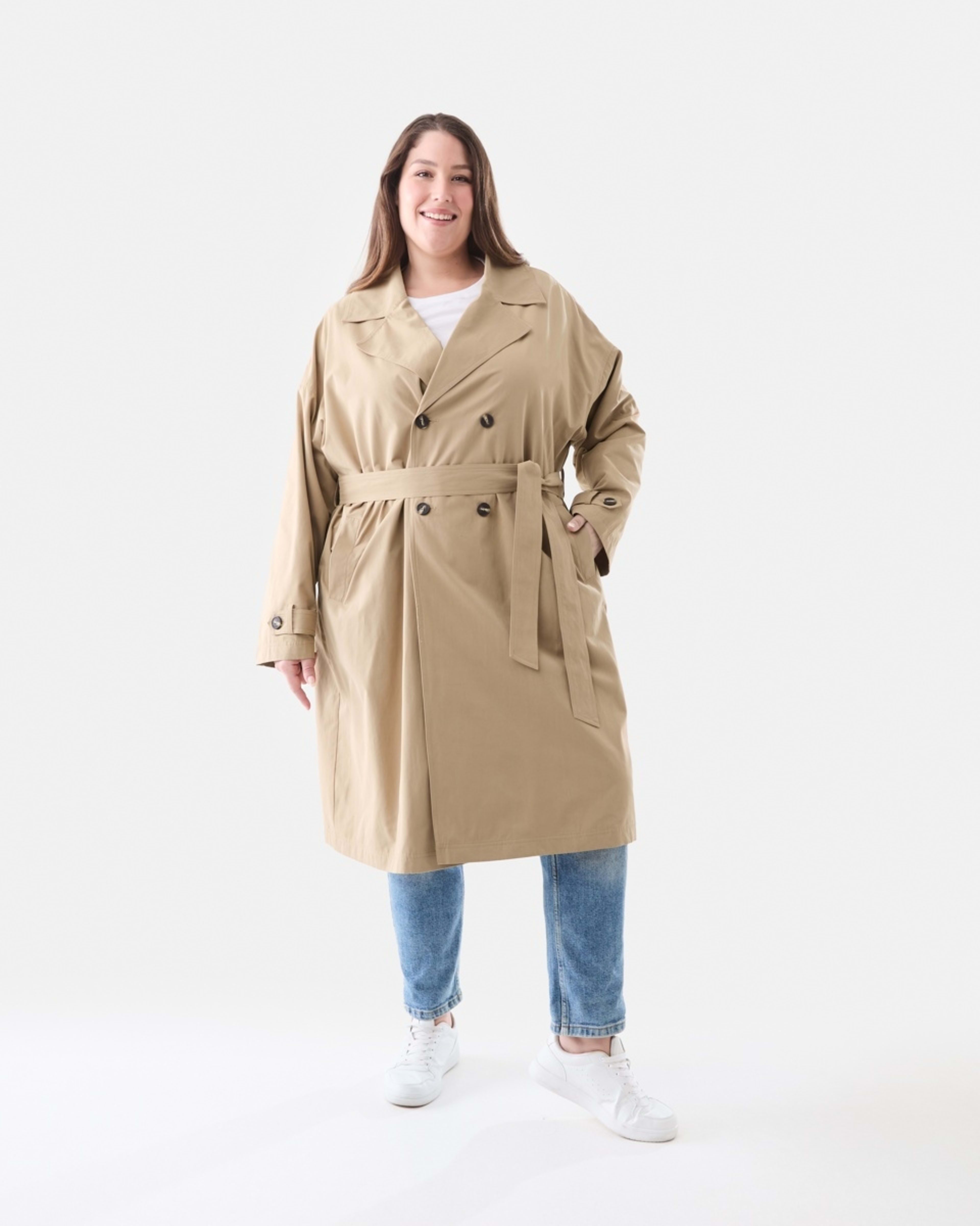 2 Curve Longline Trench Coat Sandstone, 2 of 6