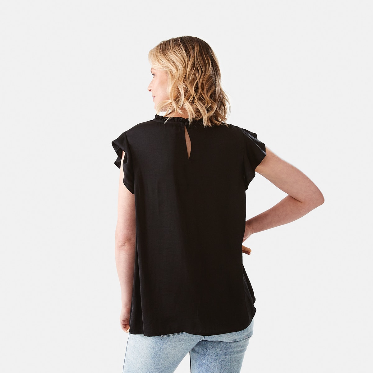 Sleeveless Satin Frill Top Kmart