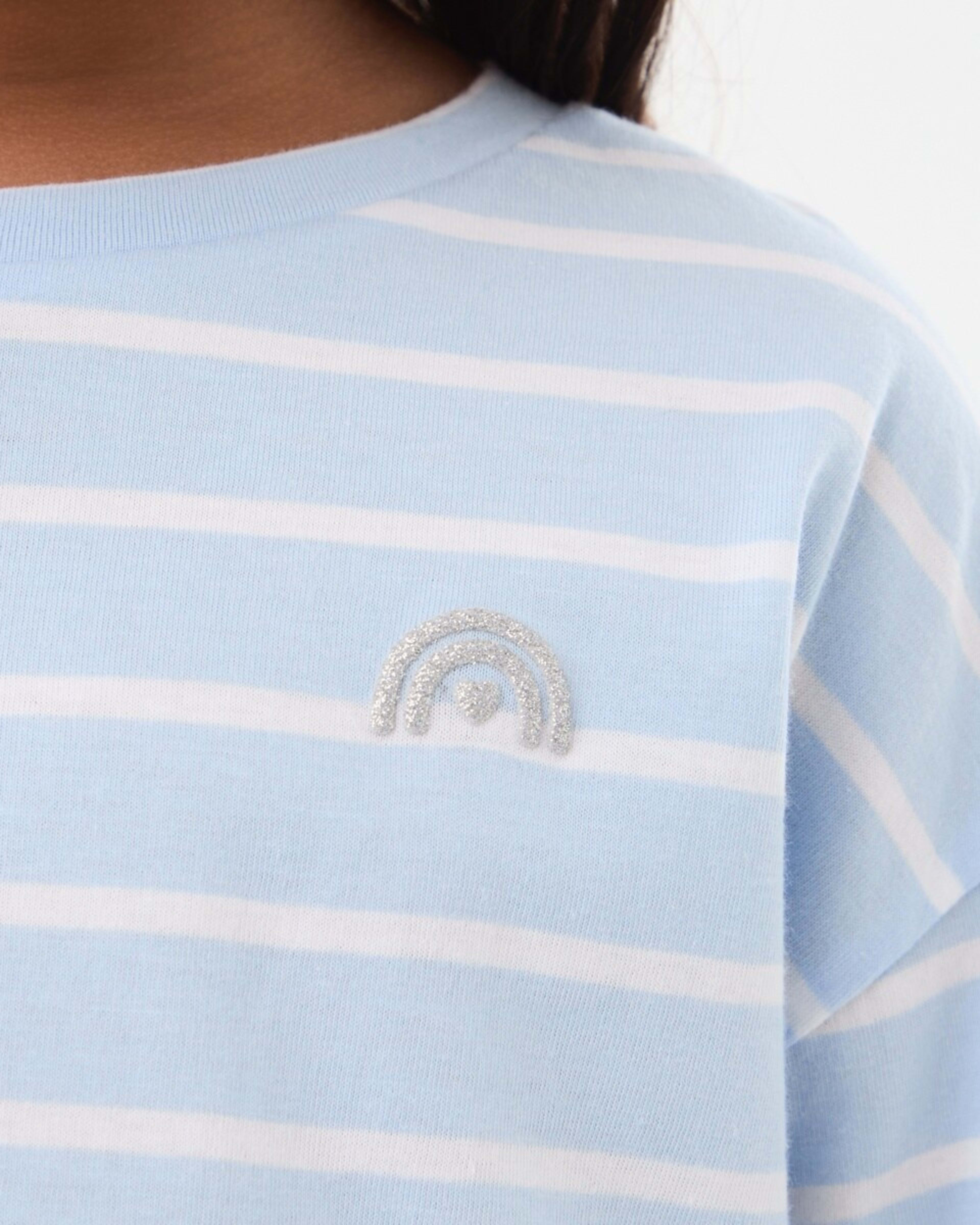 4 Short Sleeve Stripe T-shirt Blu Stripe, 4 of 8