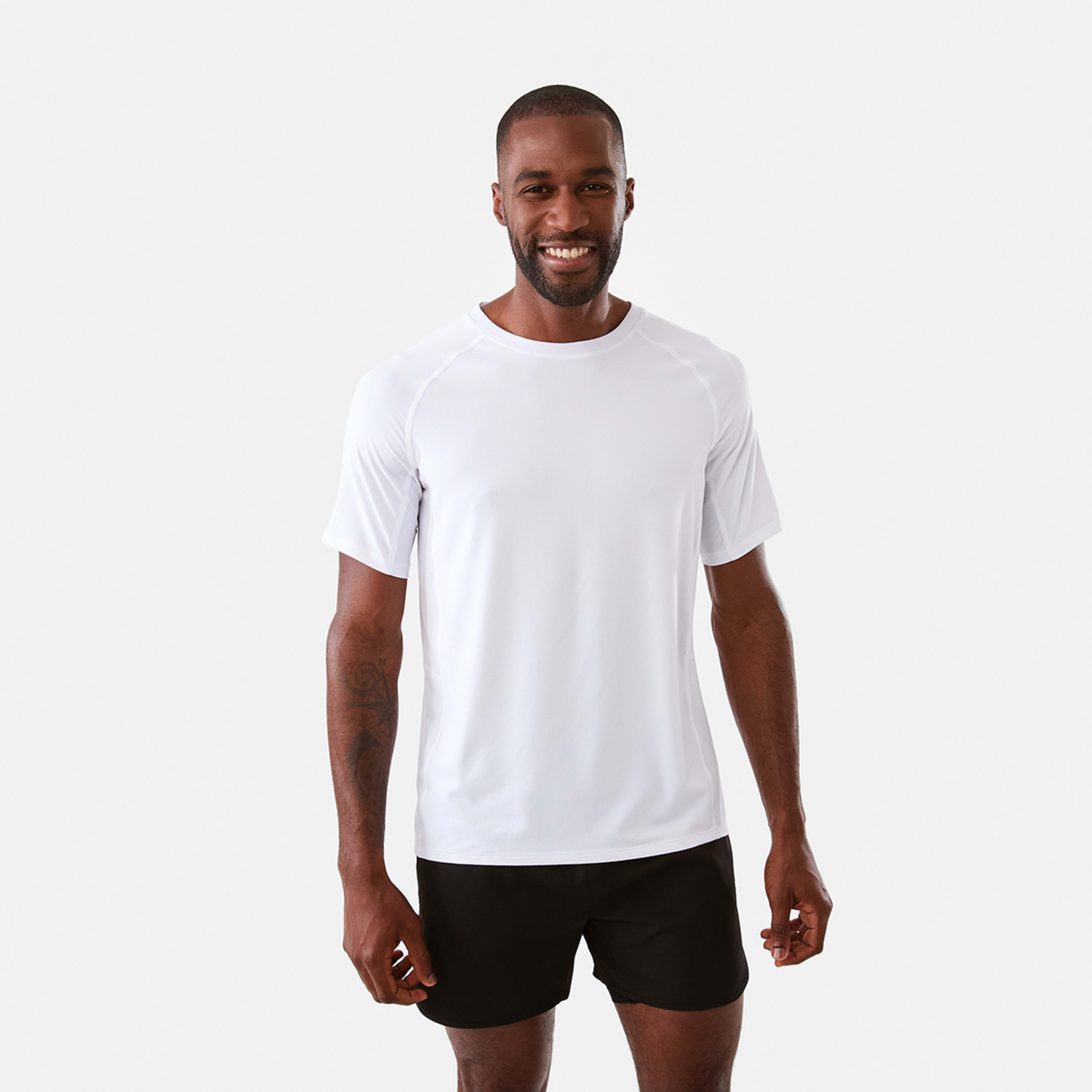 1 Active Mens Soft Touch T-shirt White, 1 of 8