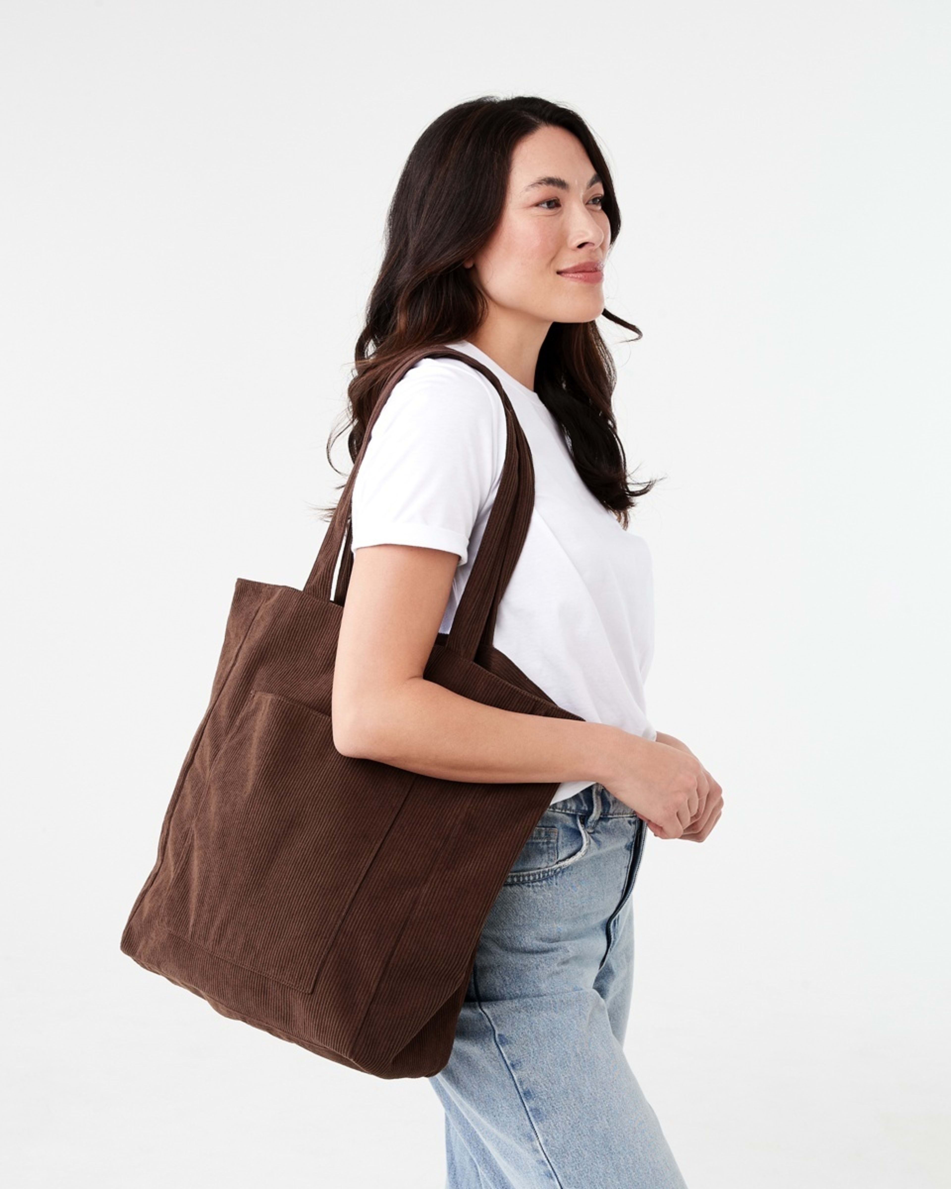 5 Corduroy Tote Bag Melt Brown, 5 of 5