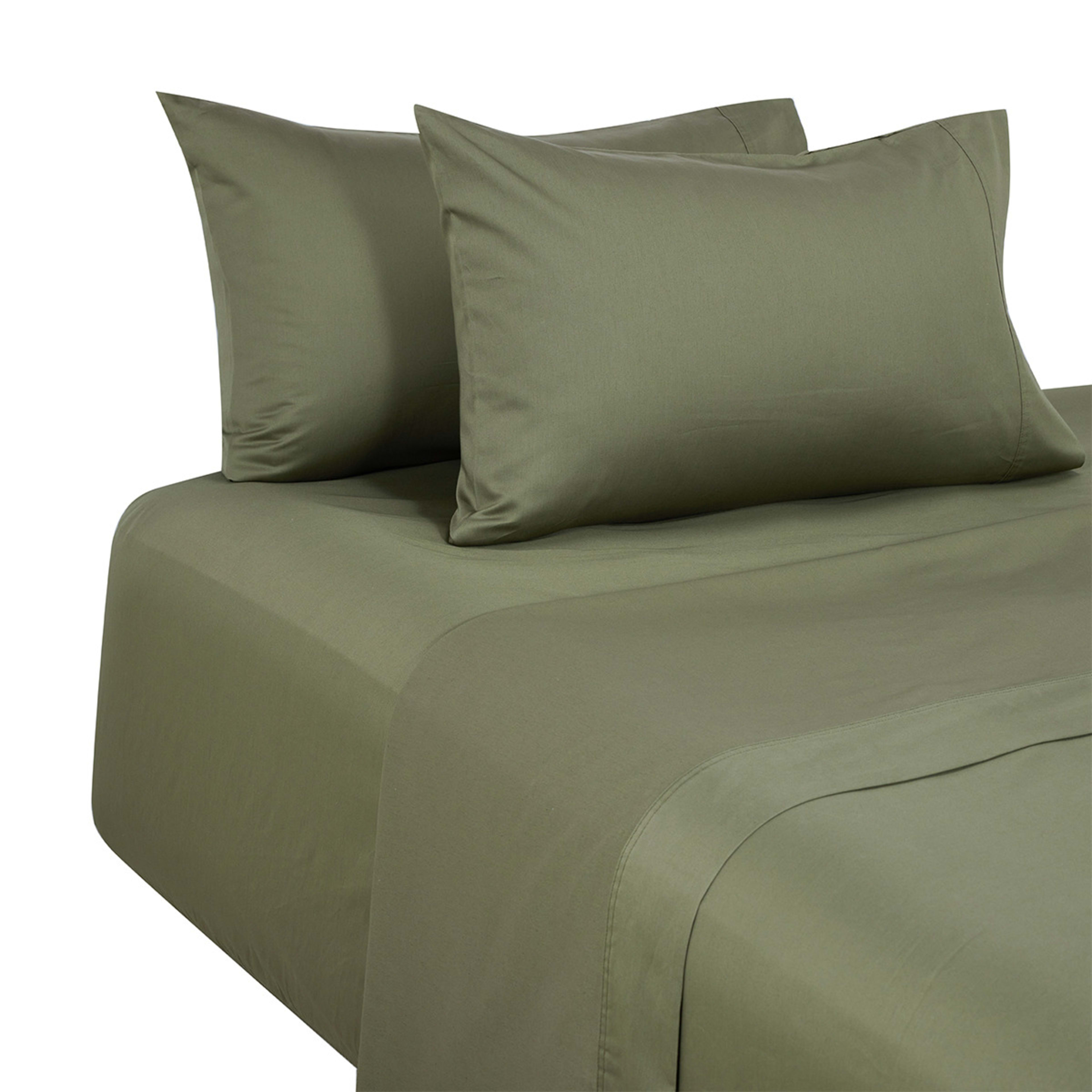 5 500 Thread Count Australian Grown Cotton Sheet Set - Queen Bed, Forest, 5 of 7