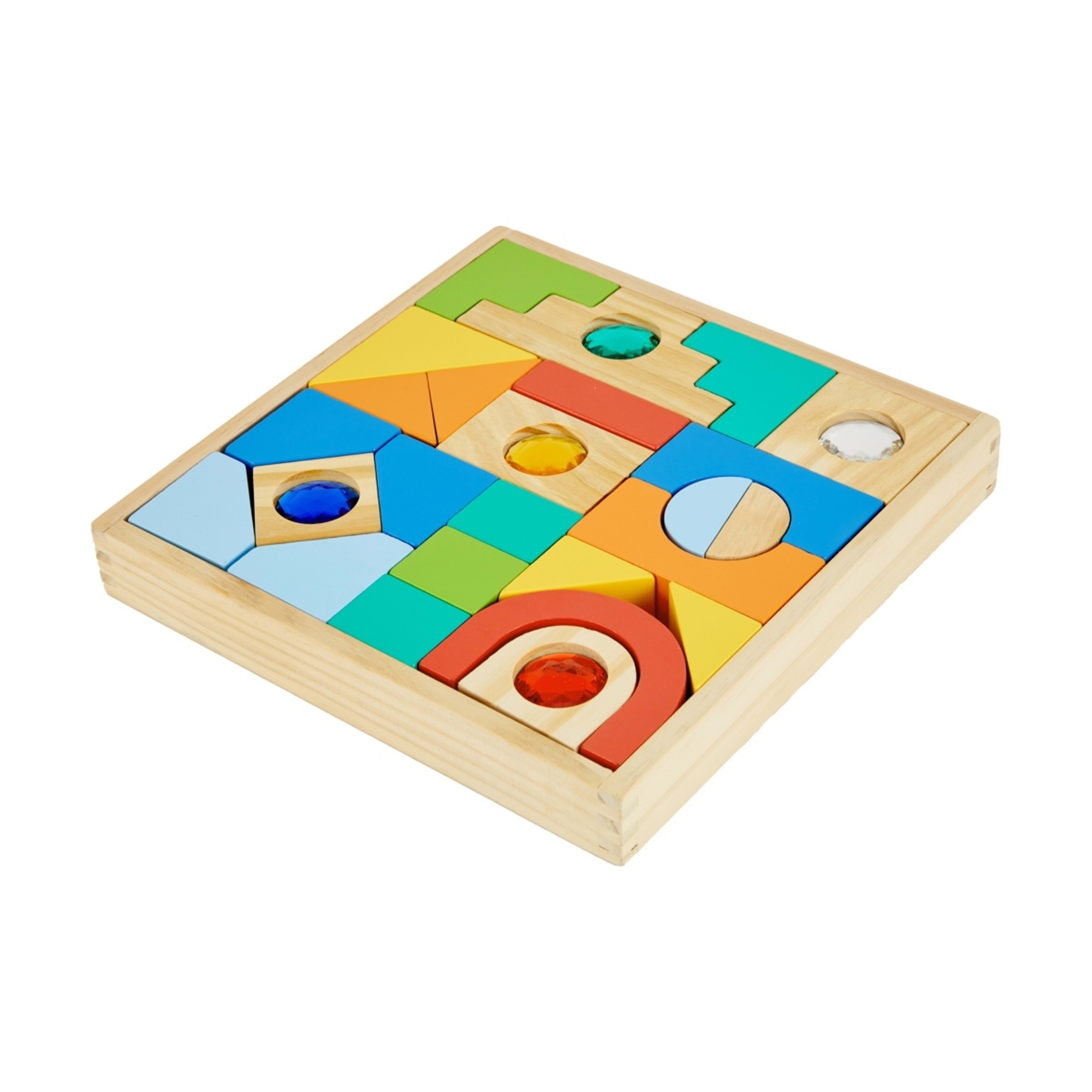 2 Wooden Gem Rainbow Block Set, 2 of 6