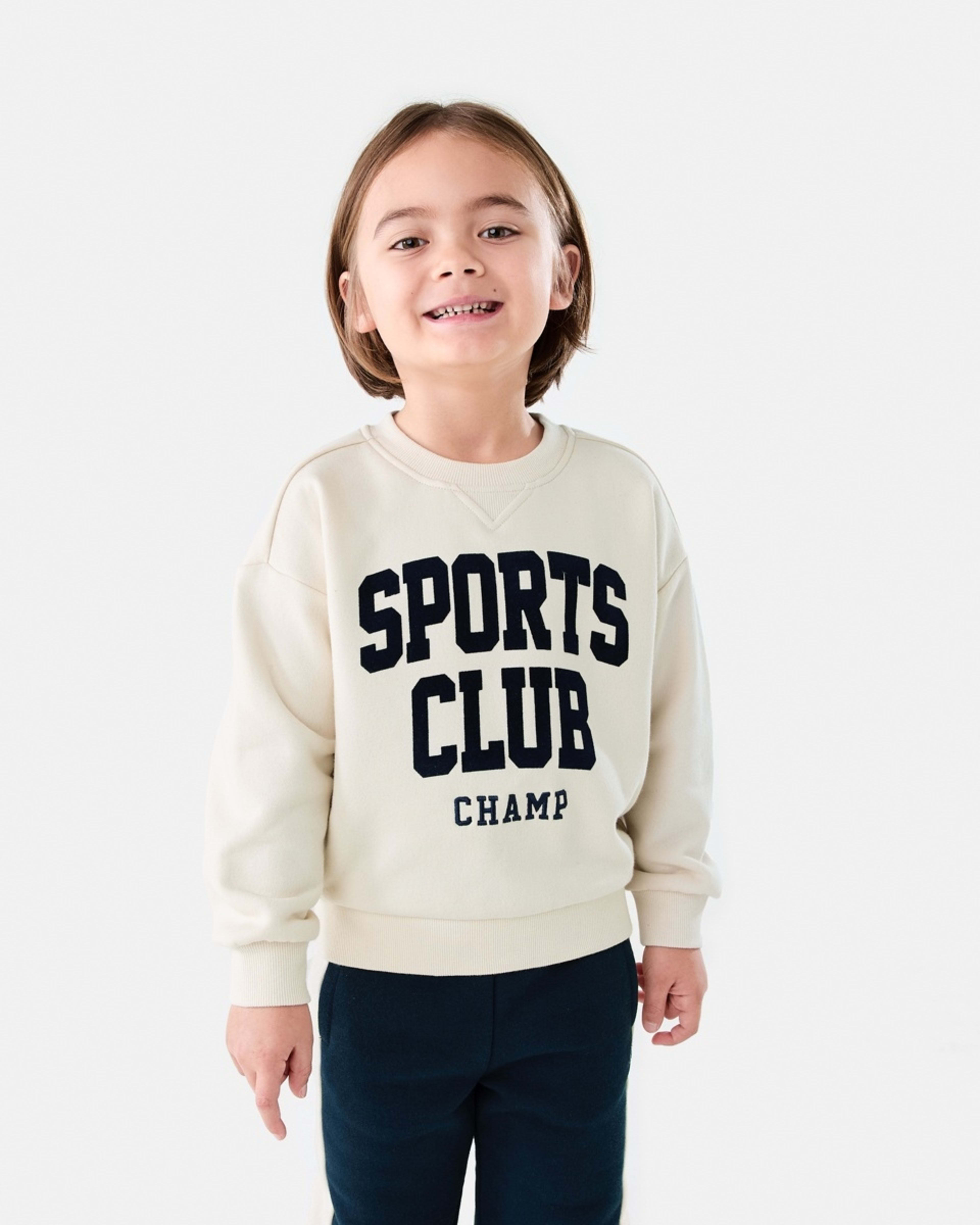 1 Print Crew Neck Sweatshirt Bge Varsit, 1 of 6