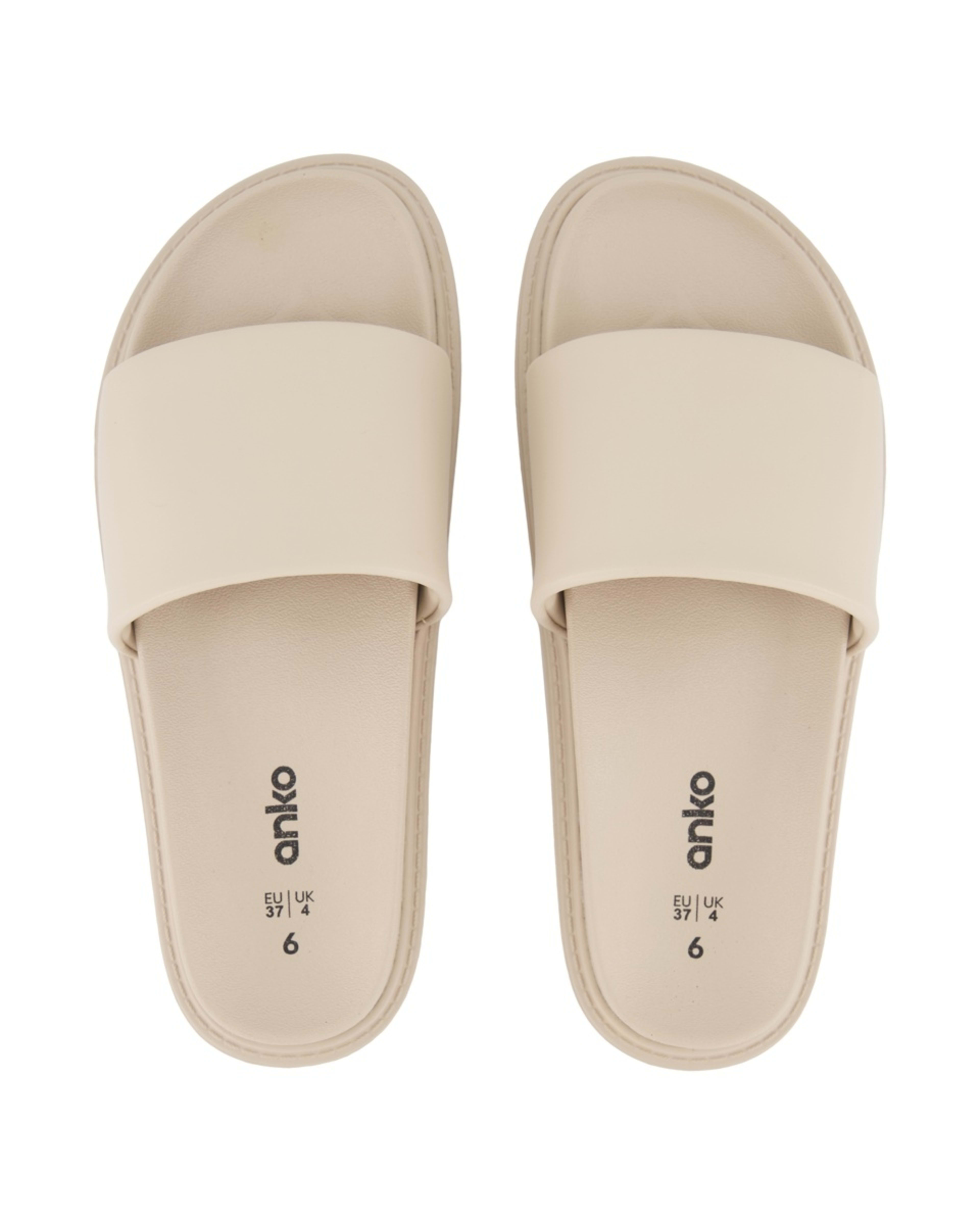 3 Comfort Band Slides Beige, 3 of 4