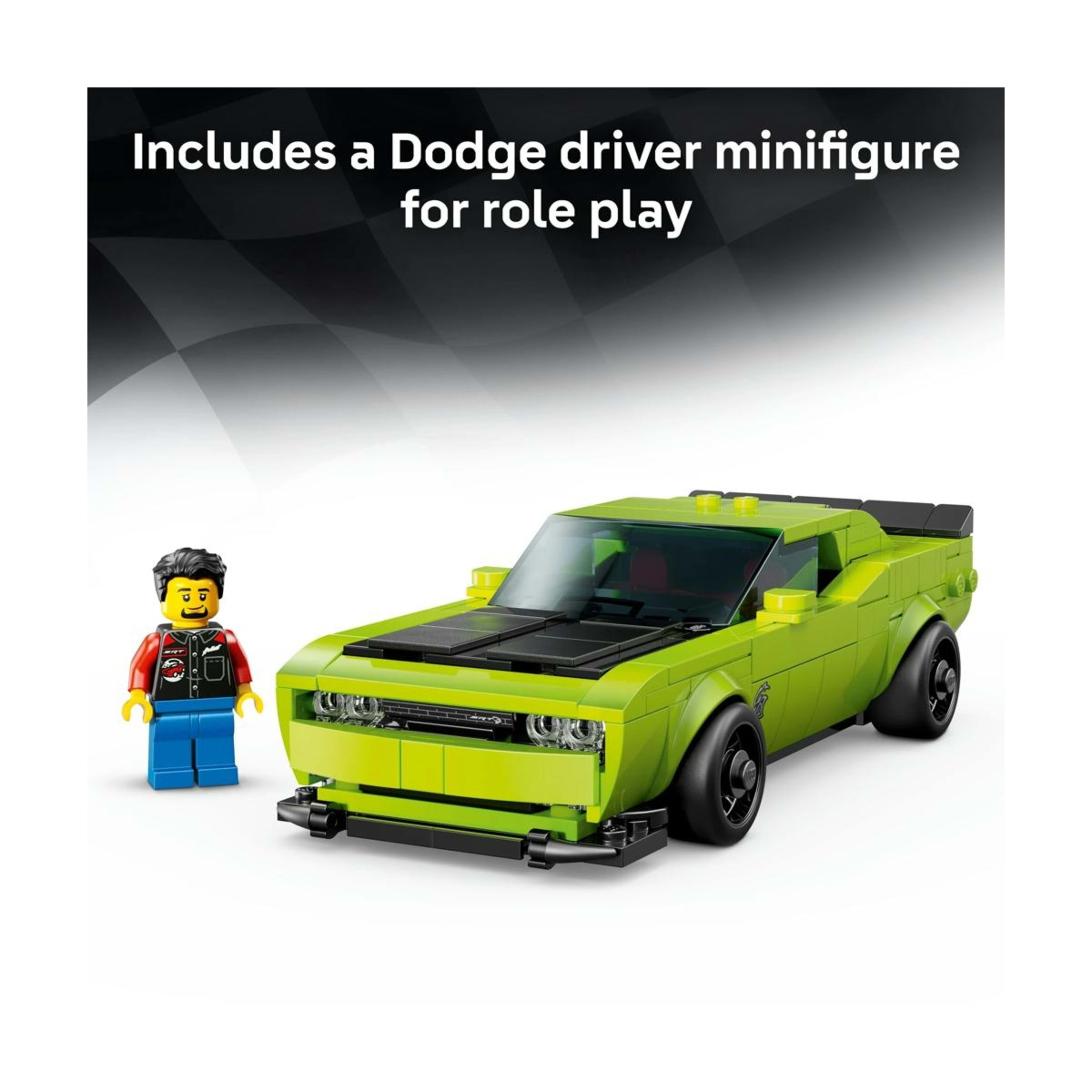6 LEGO Speed Champions Dodge Challenger SRT Hellcat Sports Car 77237, 6 of 10