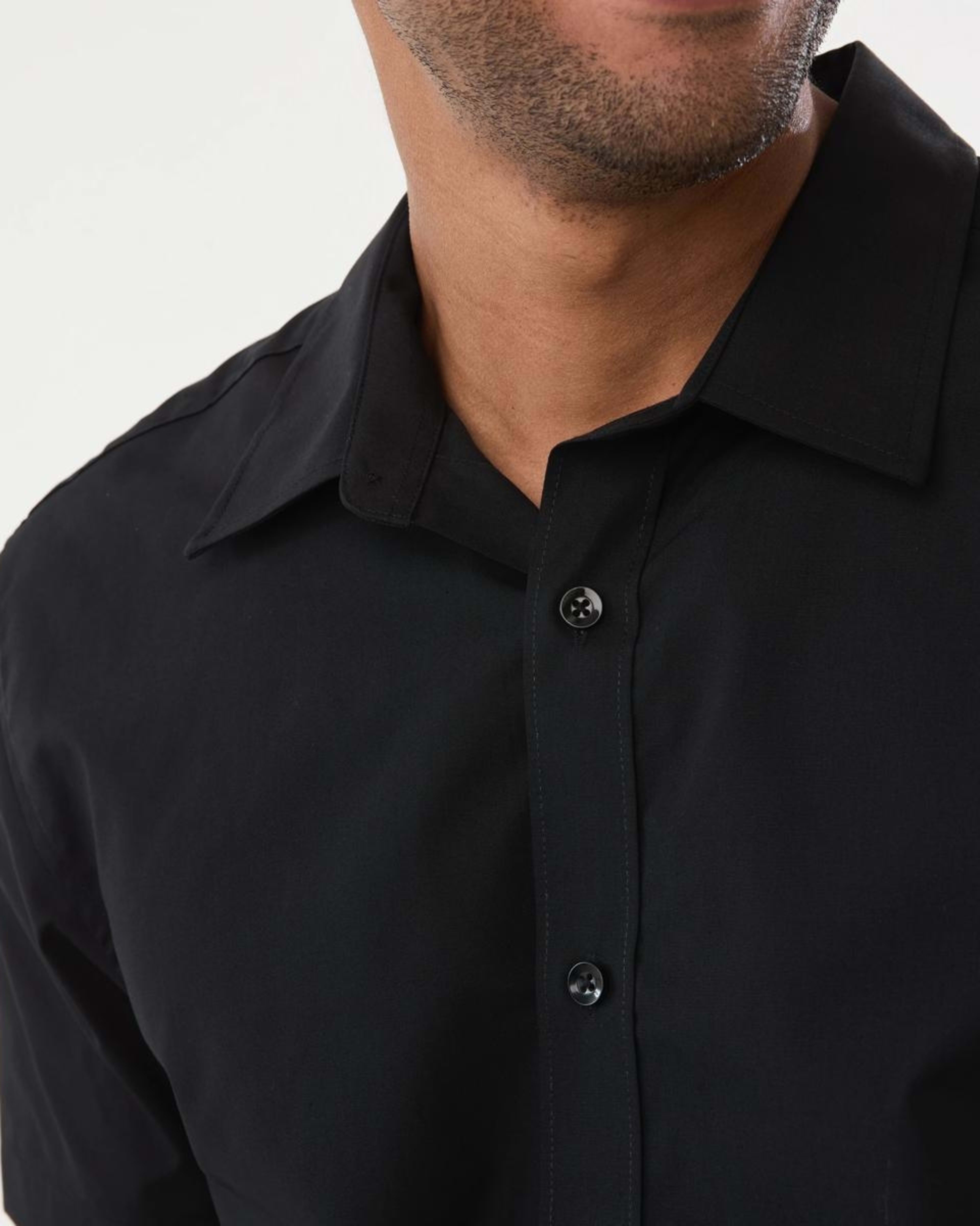 5 Work Short Sleeve Business Shirt BLACK, 5 of 5