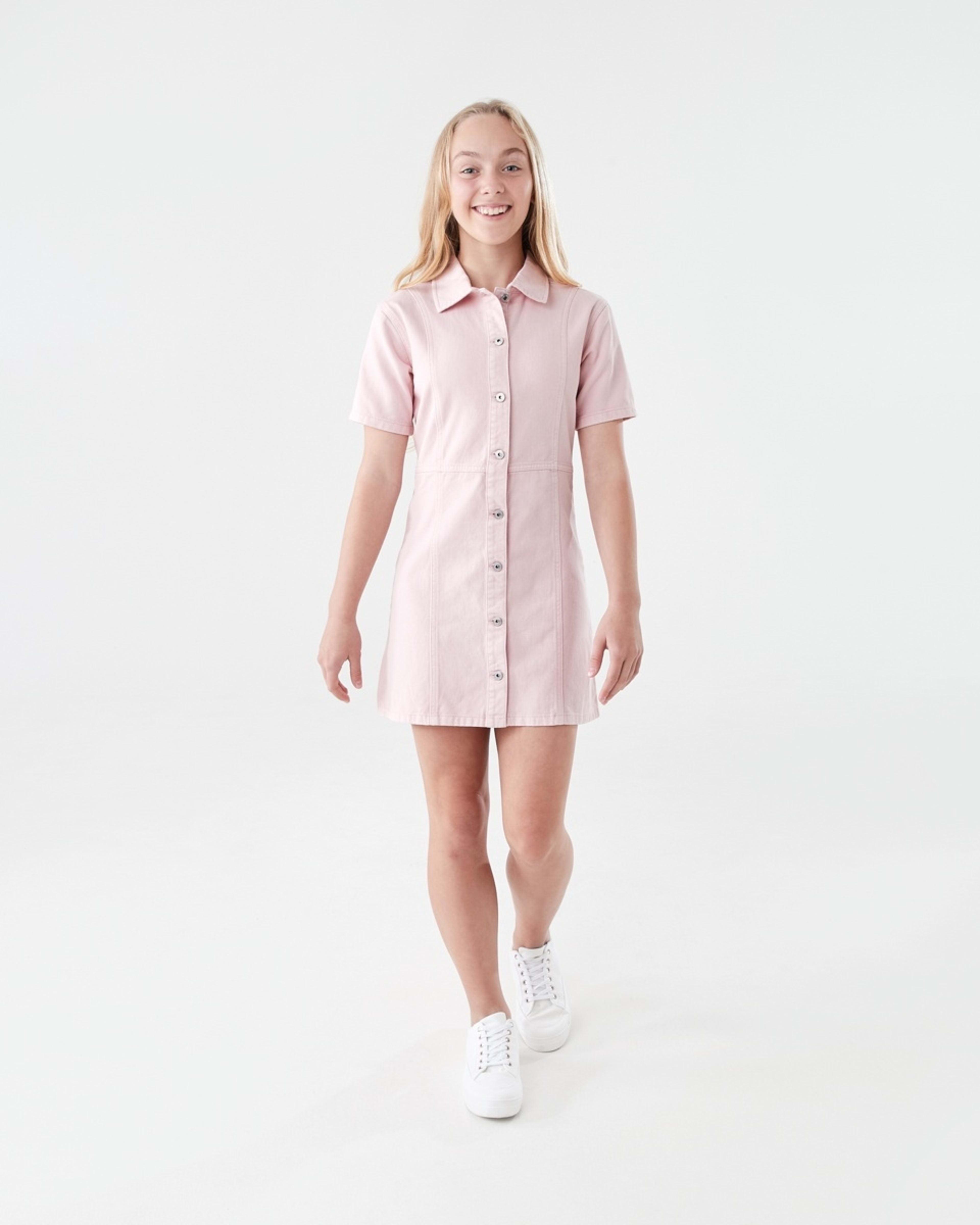 6 Denim Dress LIGHT PINK WASH, 6 of 7