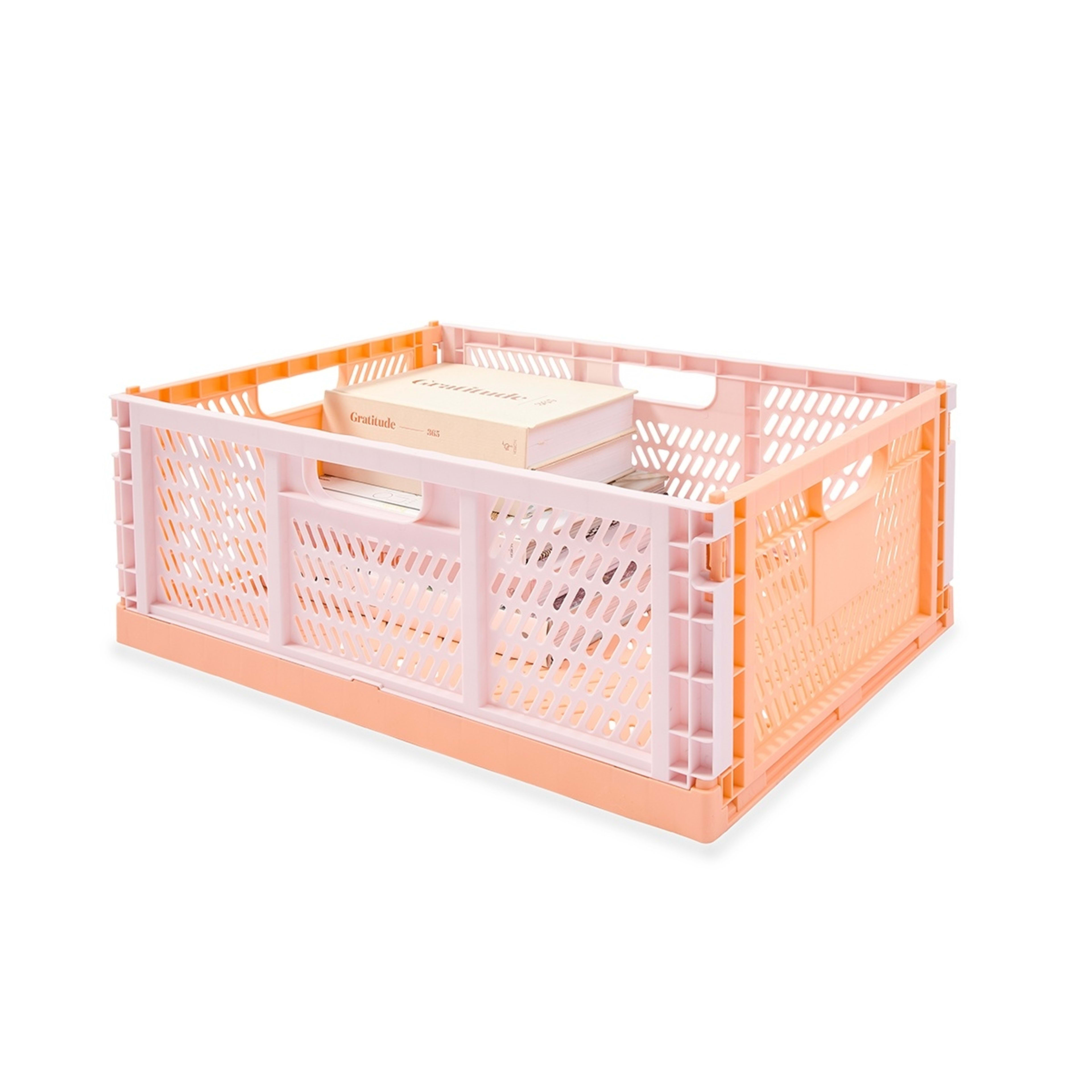 9 15L Collapsible Crate - Medium, Peach, 9 of 10