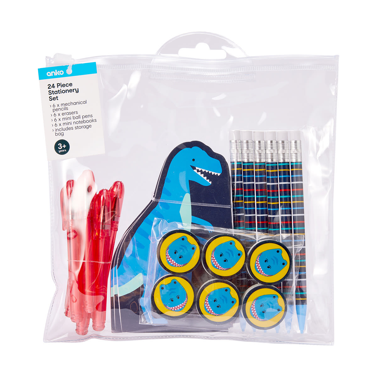 24 Piece Stationery Set Dino Kmart