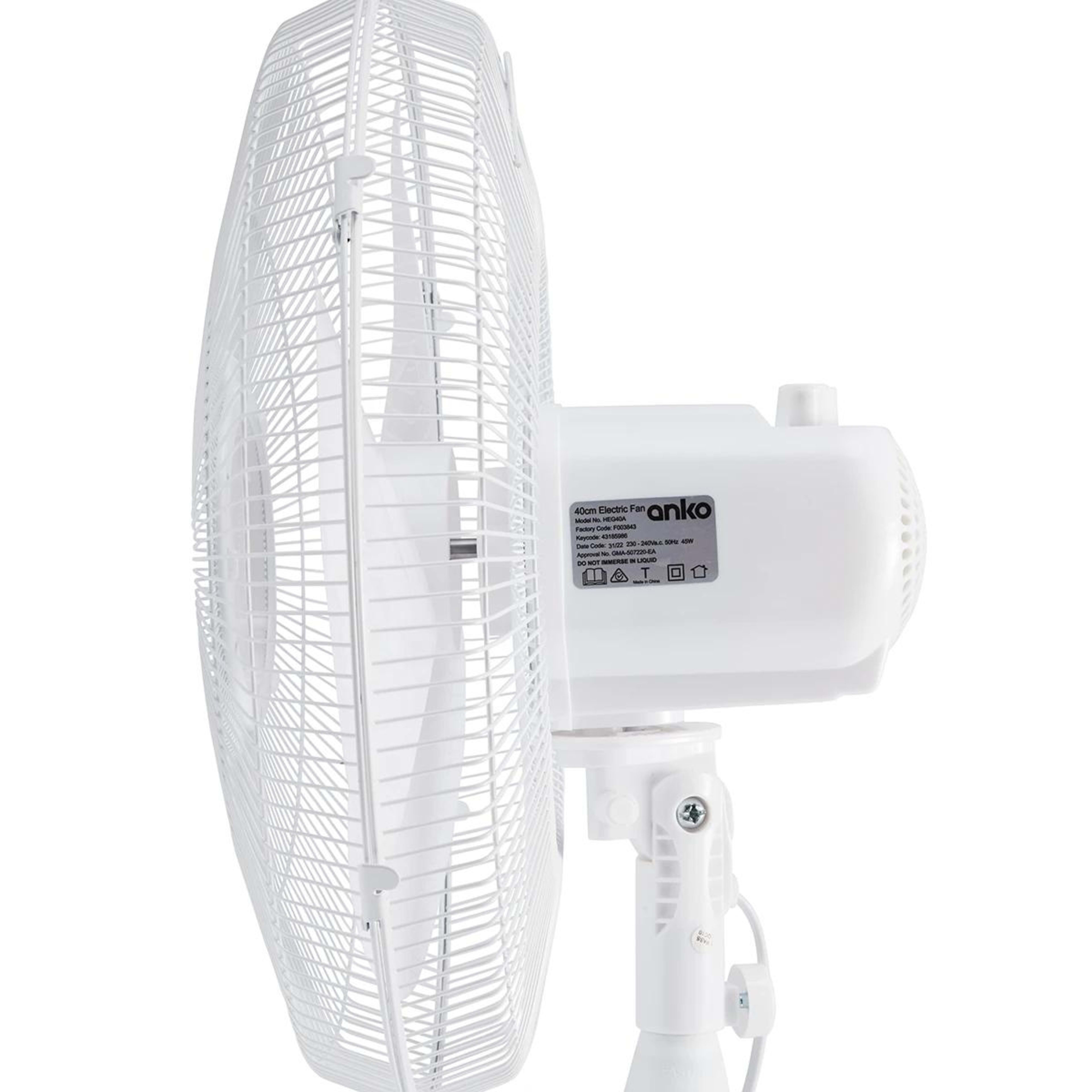 6 40cm Pedestal Fan - White, 6 of 8