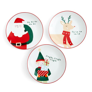 3 Pack Santa and Friends Side Plates