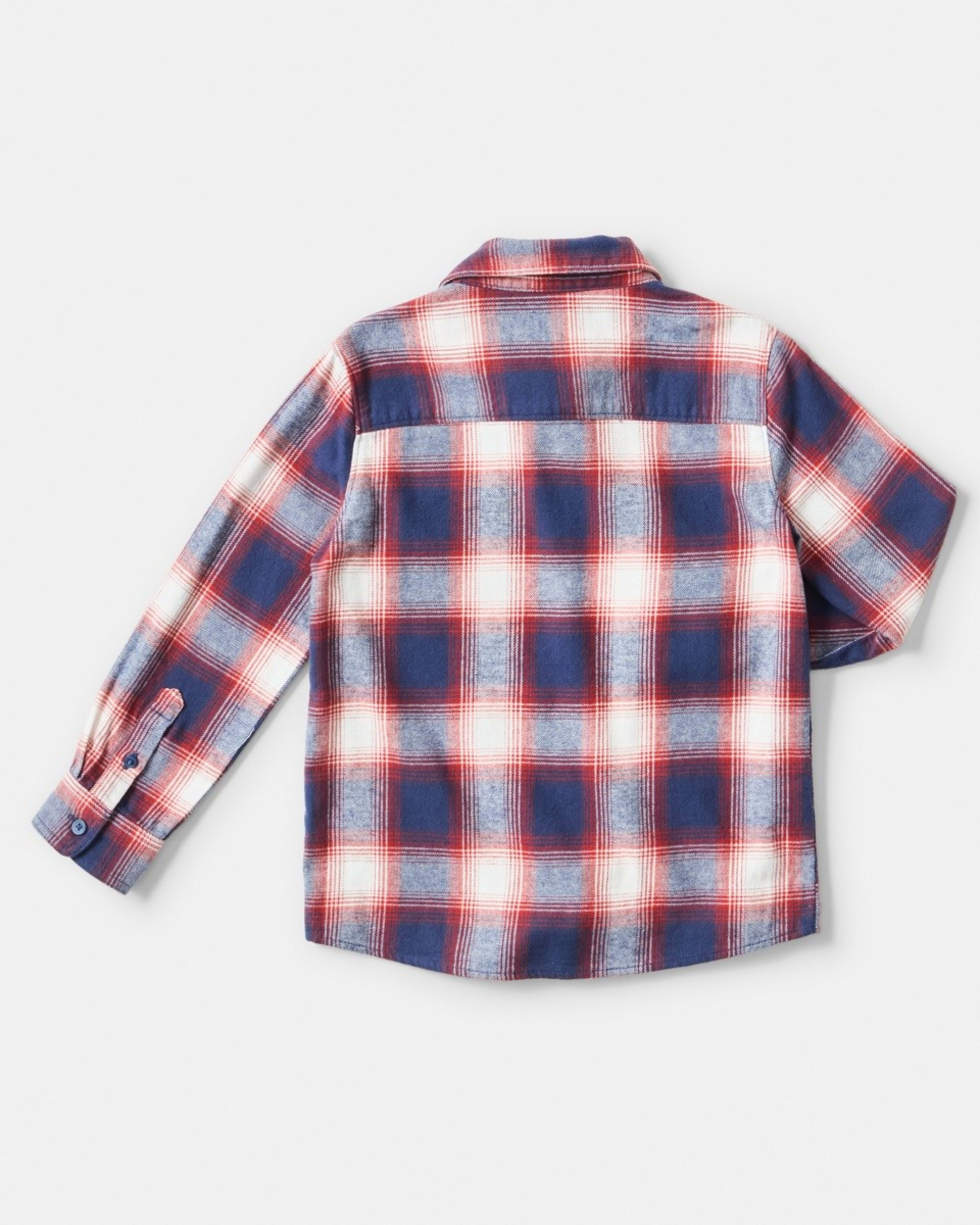 9 Yarn Dyed Flannel Shirt Blu Check, 9 of 9