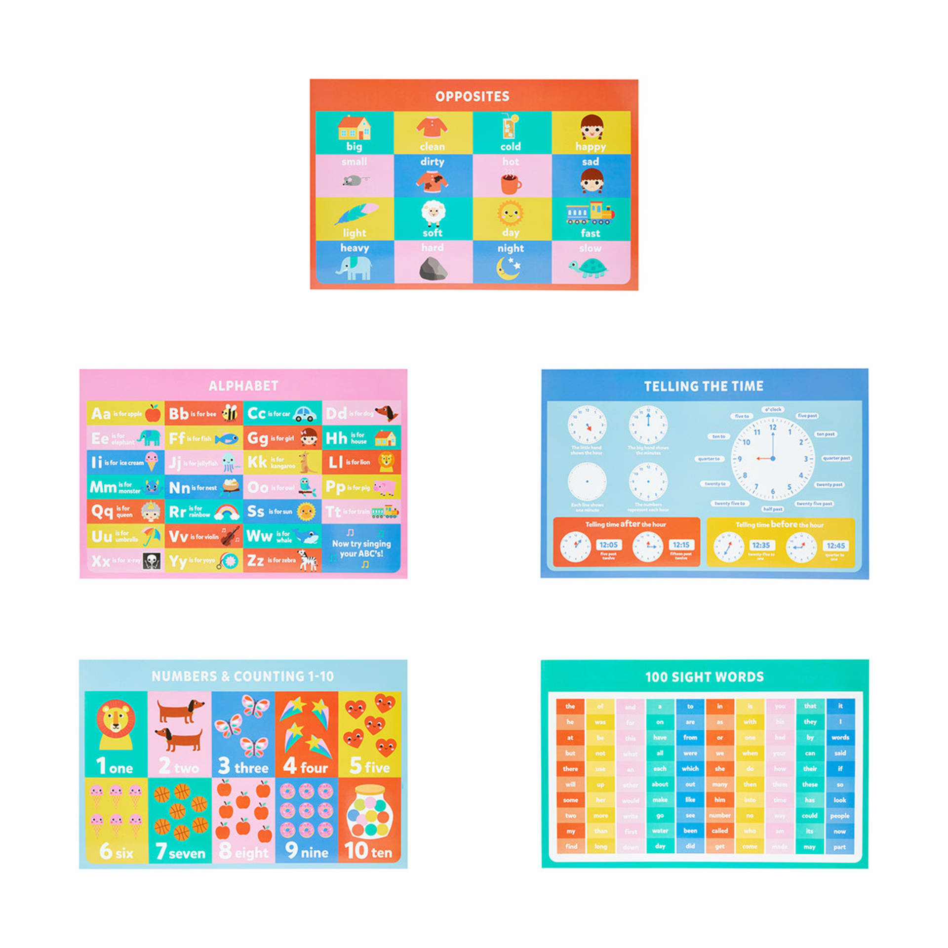 5 Pack Educational Activity Mats Kmart