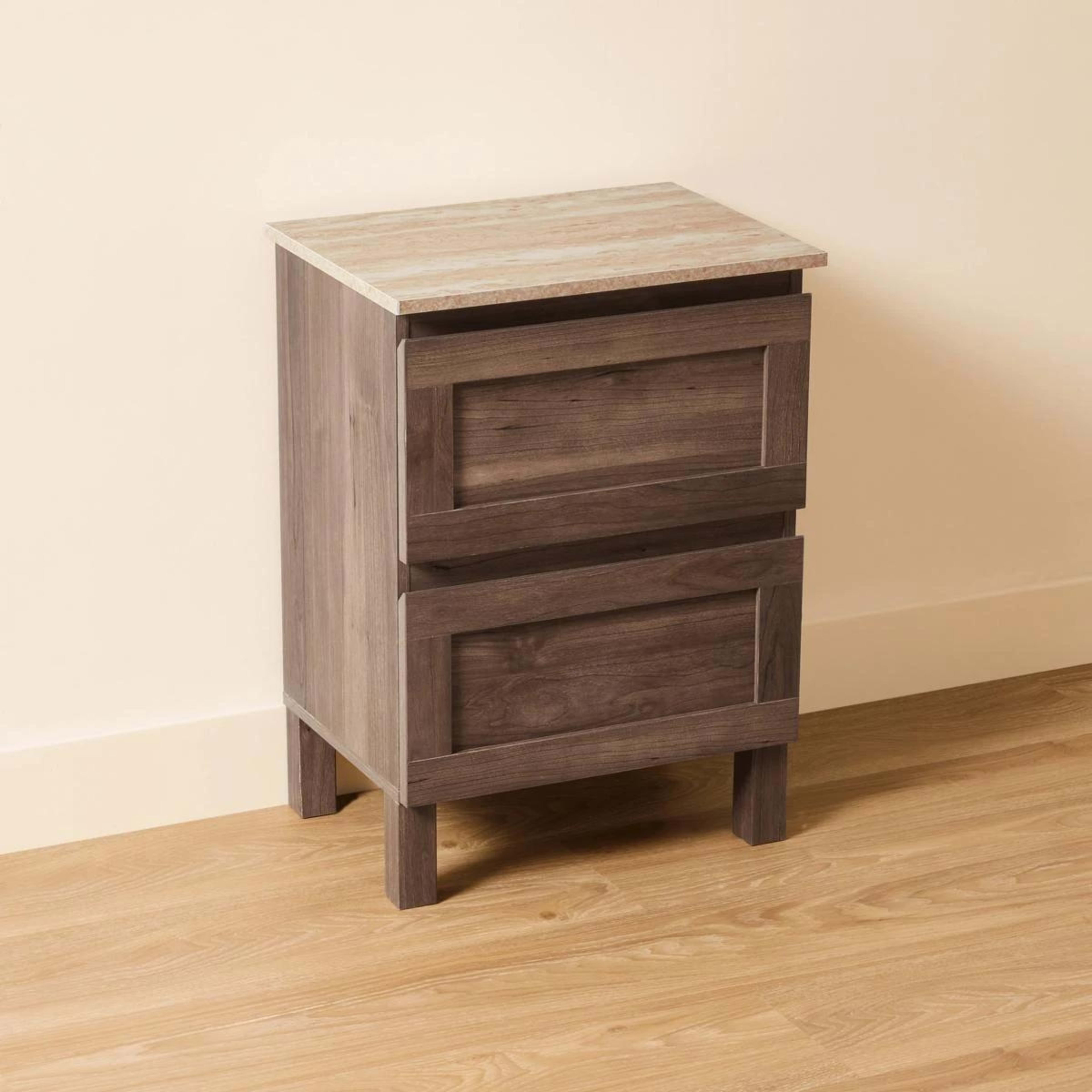 4 Bailey Bedside Table Walnut Look, 4 of 8