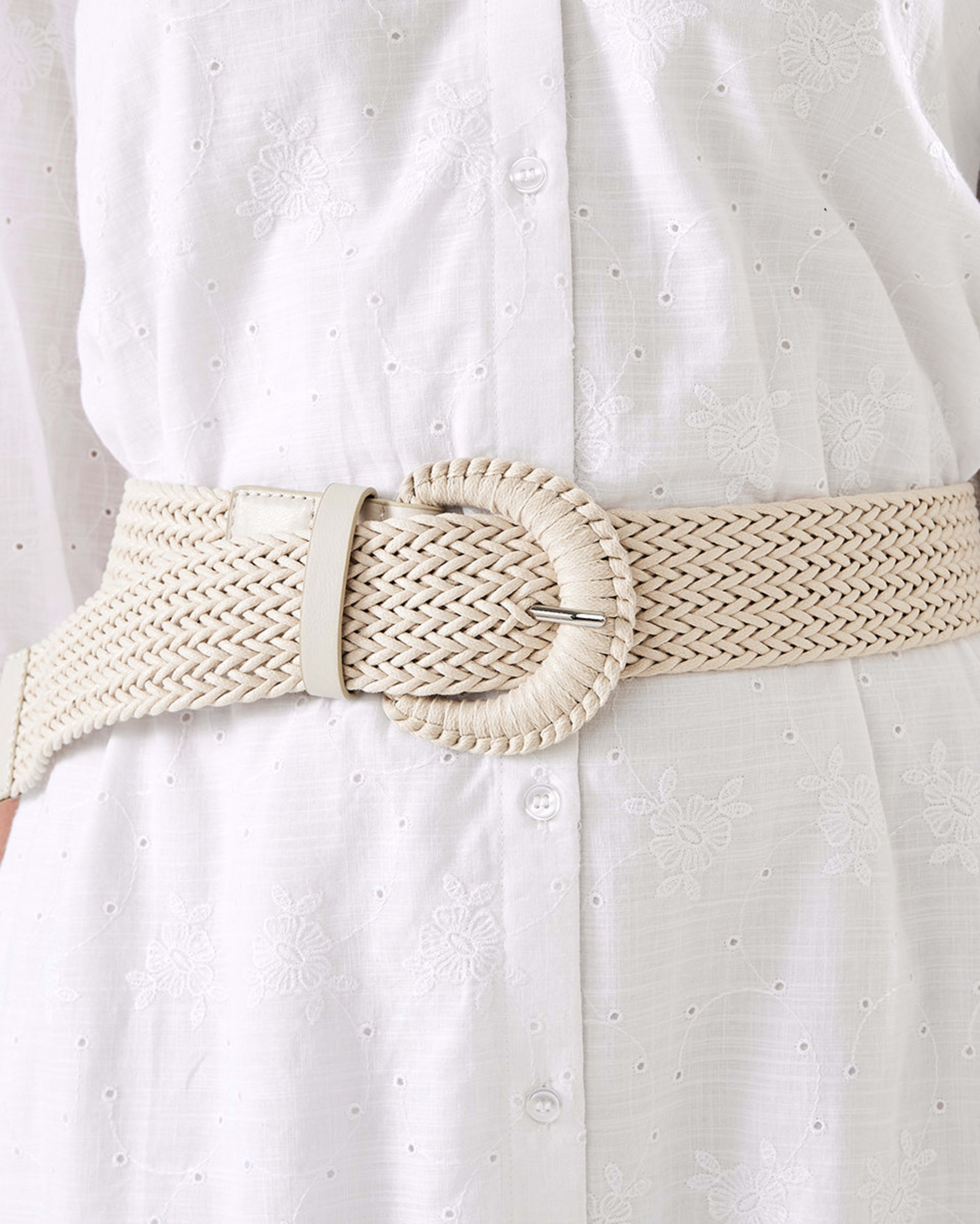 Wide Plaited Belt with Covered Buckle Kmart