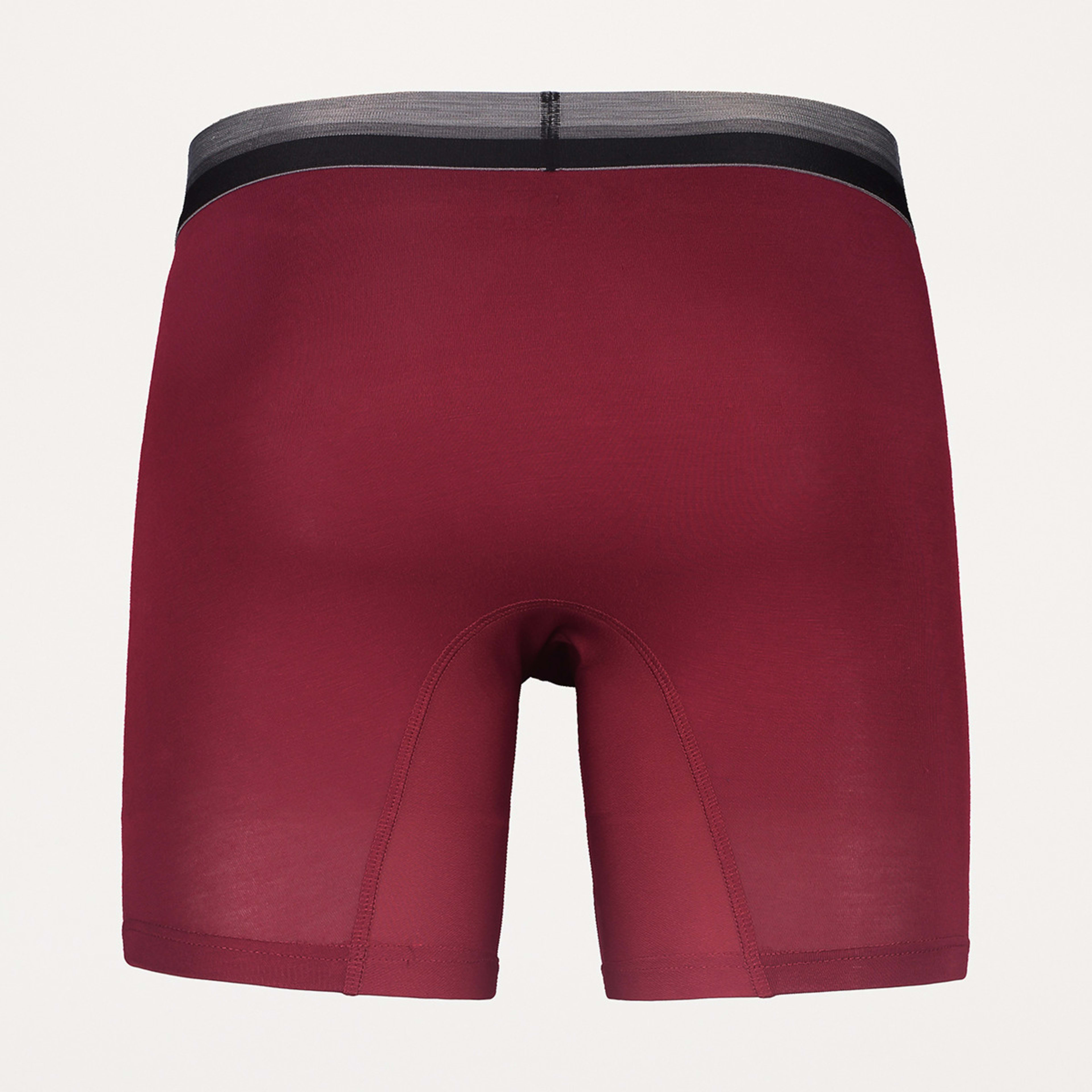 6 Anti-ride Mid Length Bamboo Blend Trunks Biking Red, 6 of 7