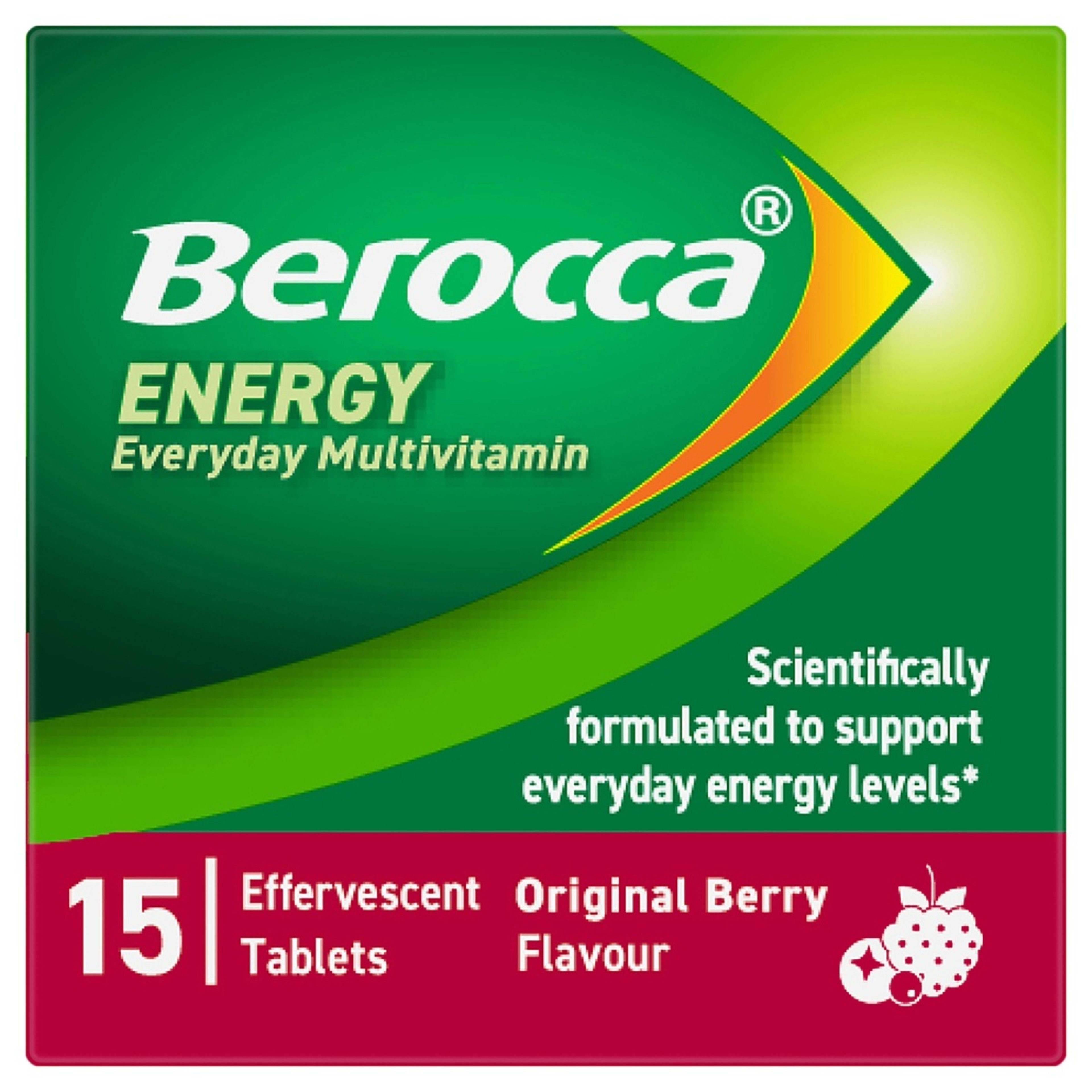 10 15 Pack Berroca Energy Original Berry Flavour Effervescent Tablets, 10 of 10