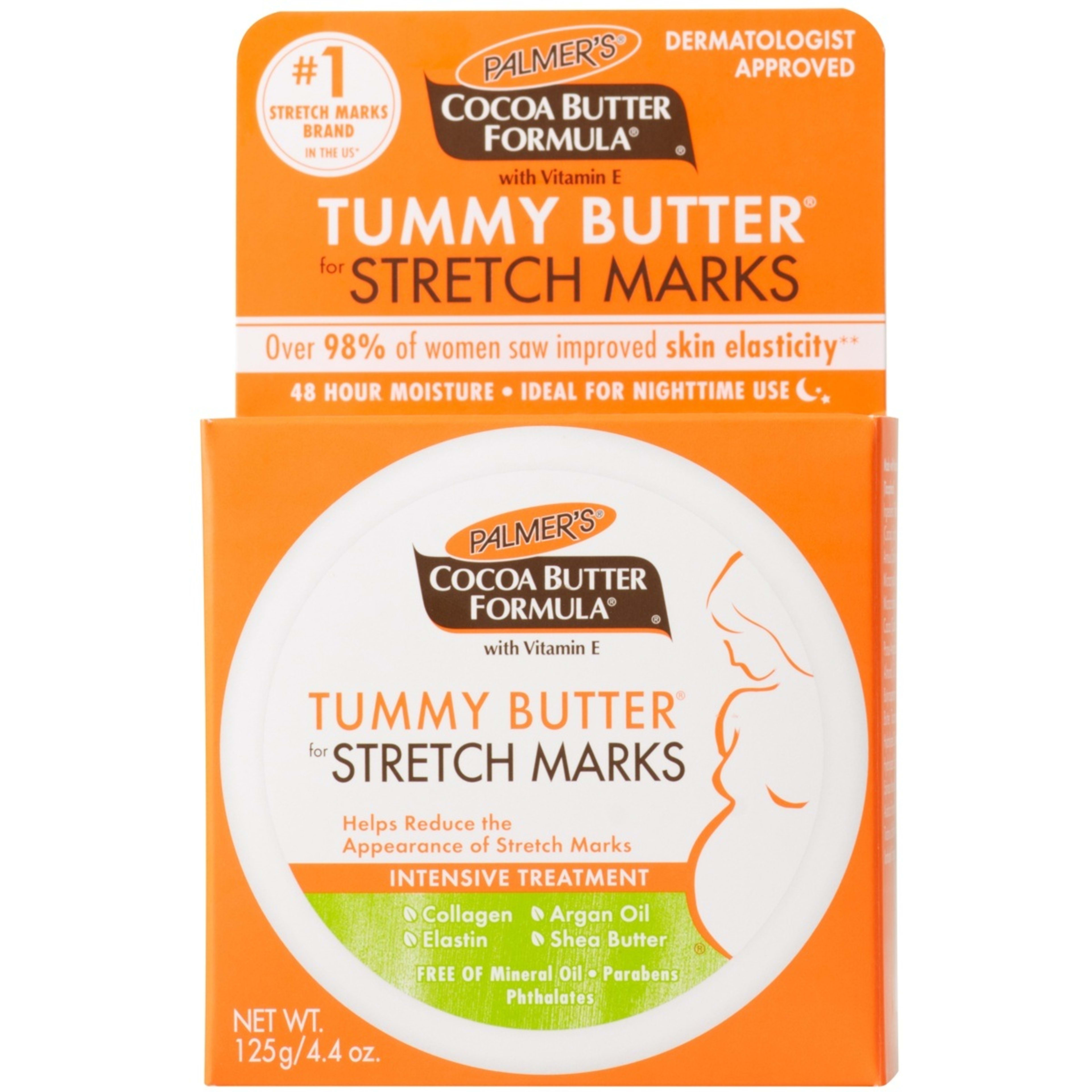 1 Palmer's Cocoa Butter Tummy Butter for Stretch Marks 125g - Collagen, Elastin, Argan Oil & Shea Butter