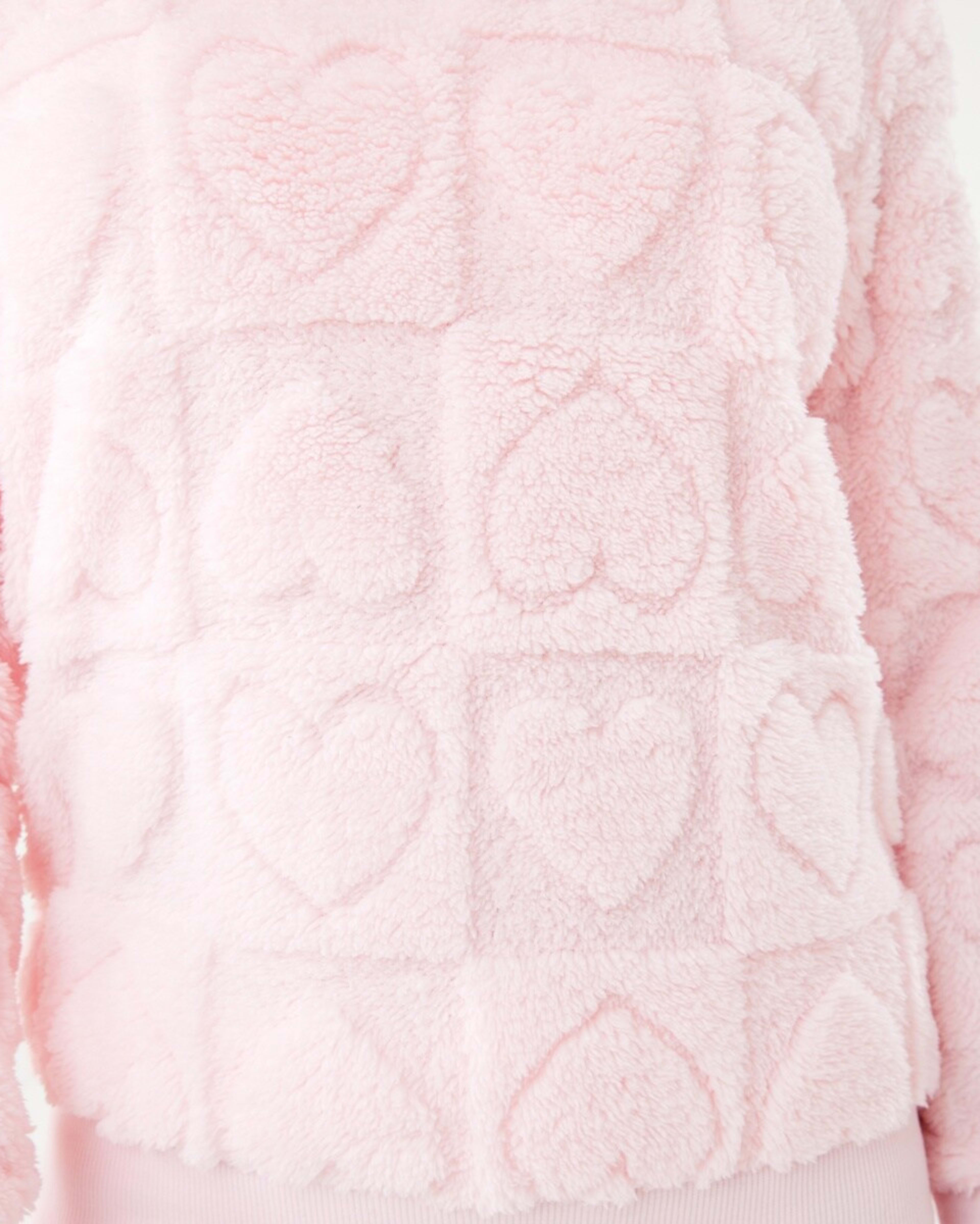 4 Fluffy Pyjama Set Pink Hearts, 4 of 8