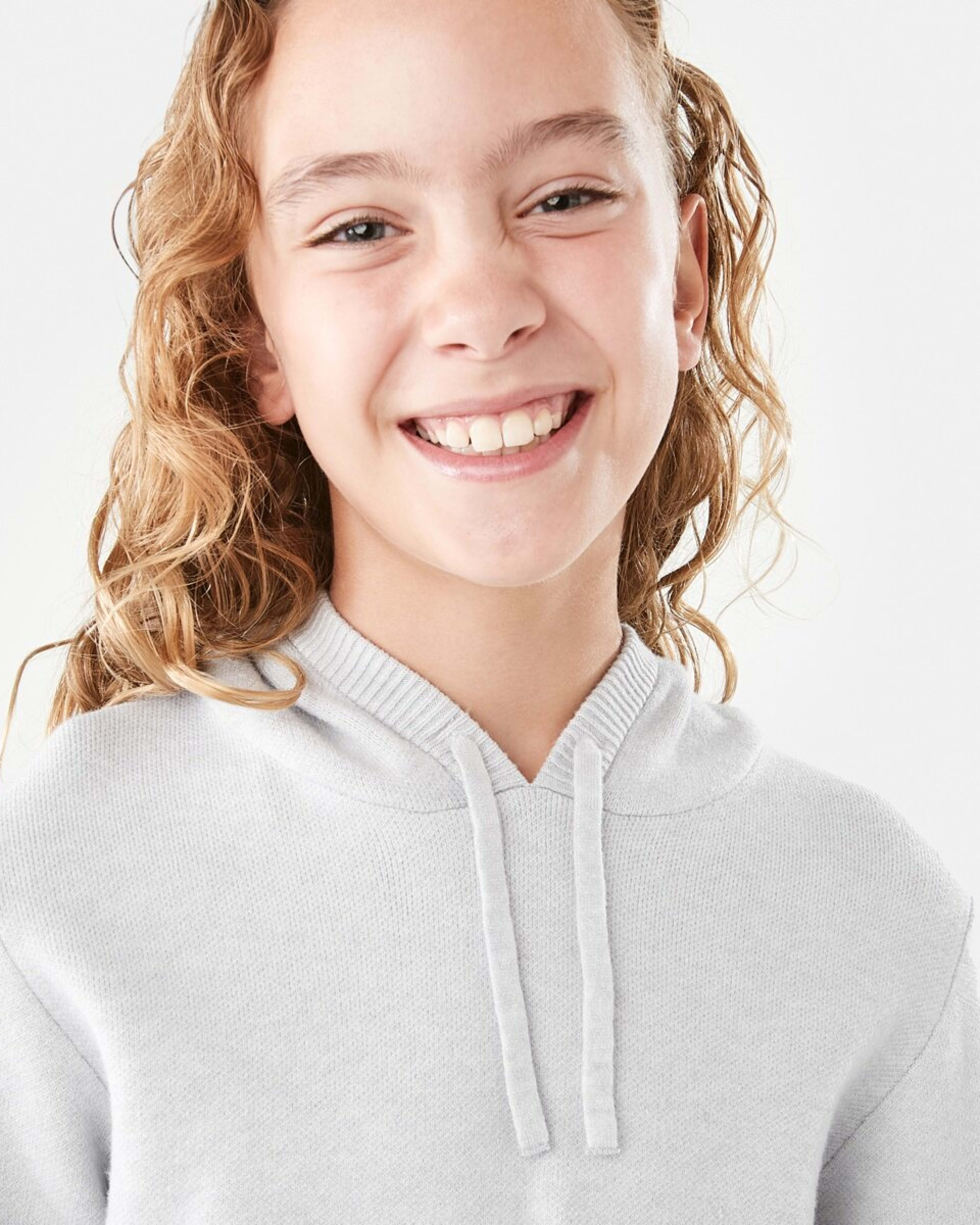 3 Bonded Knit Hoodie Light Grey Marle, 3 of 10
